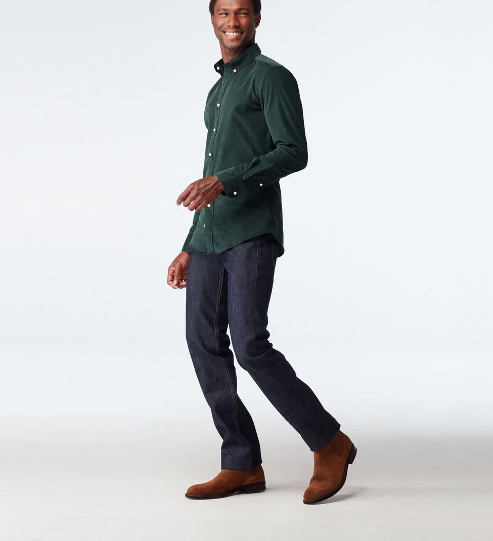 Olive shirt - Solid Design from Seasonal Indochino Collection