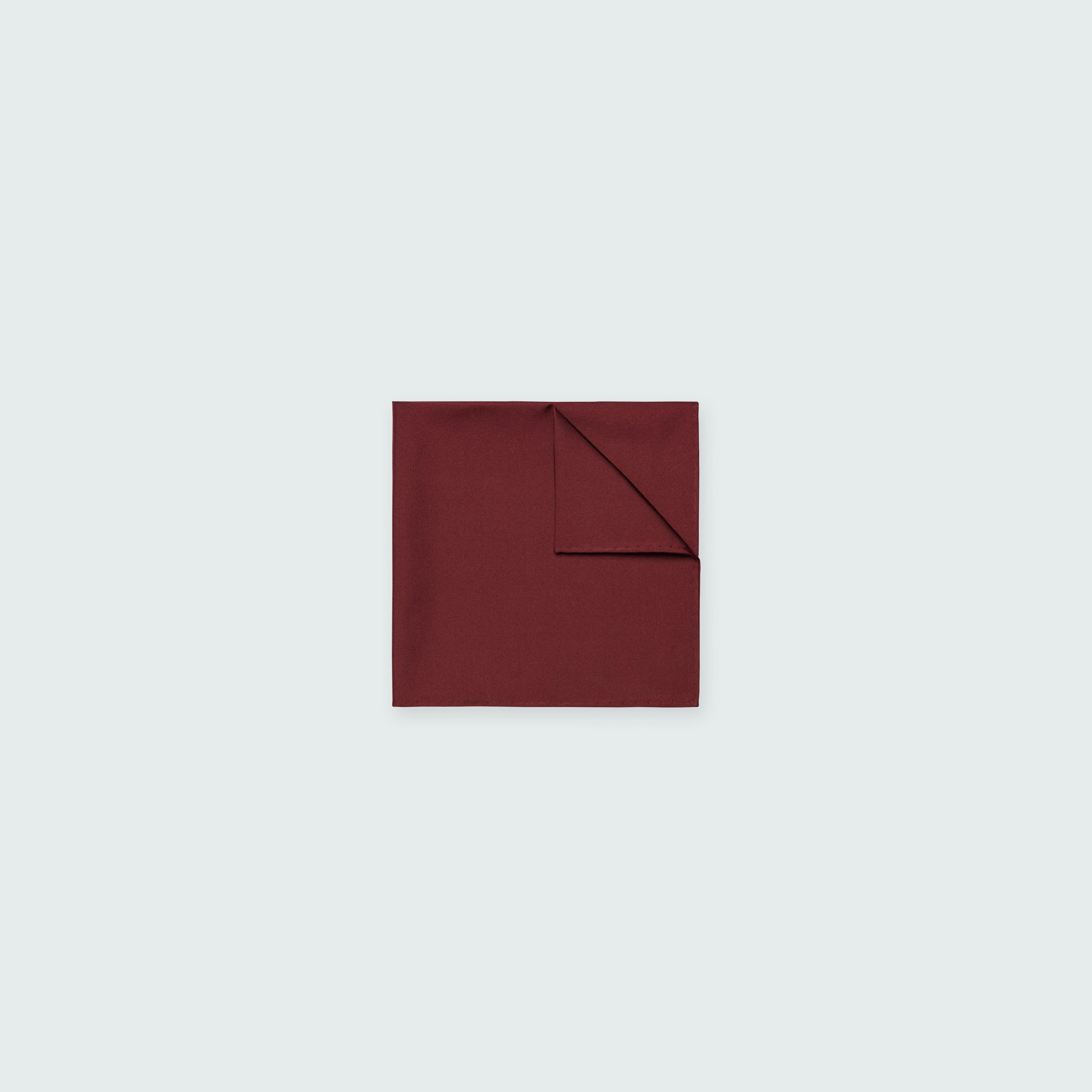 Red pocket square - Solid Design from Indochino Collection
