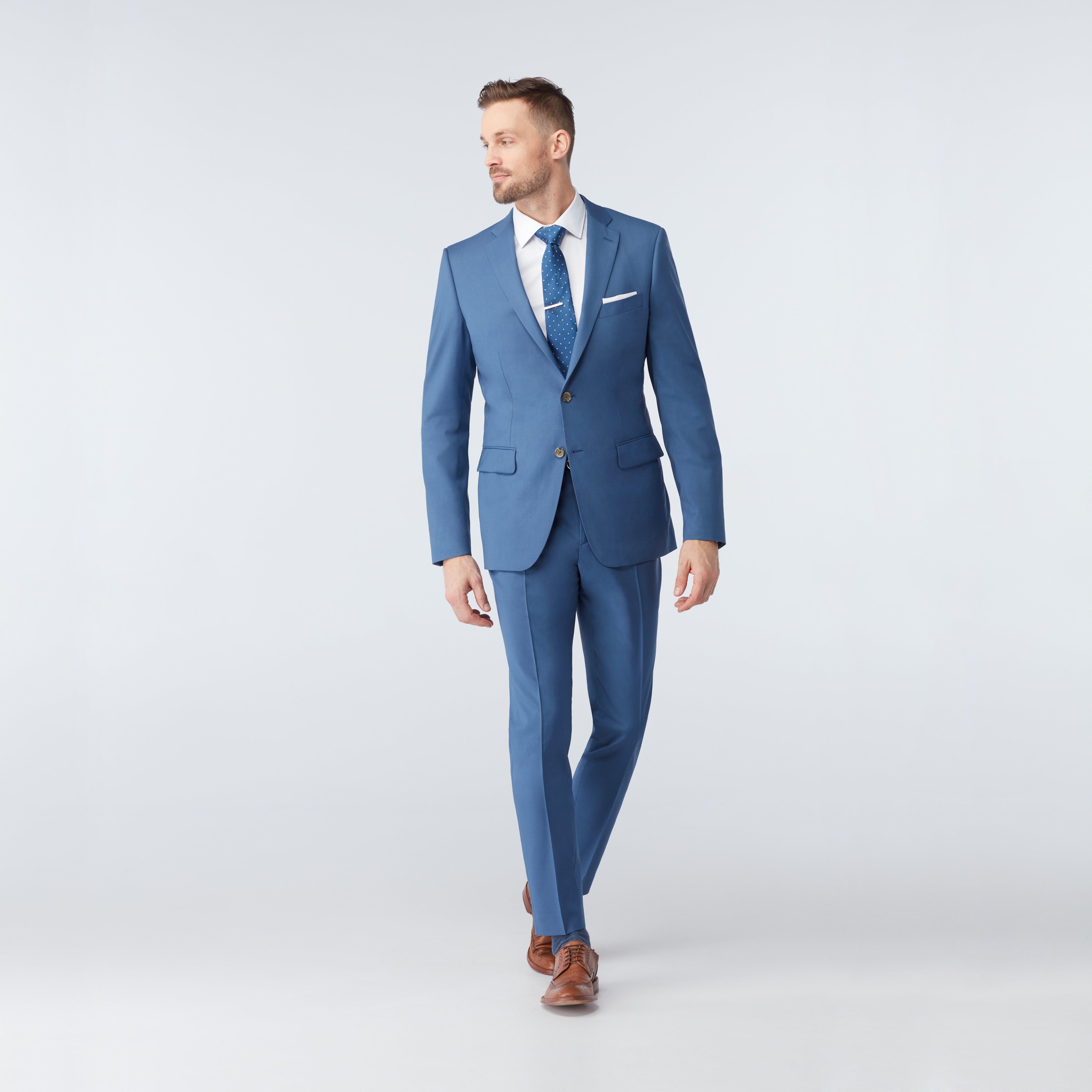 Blue blazer - Milano Solid Design from Italian Indochino Collection