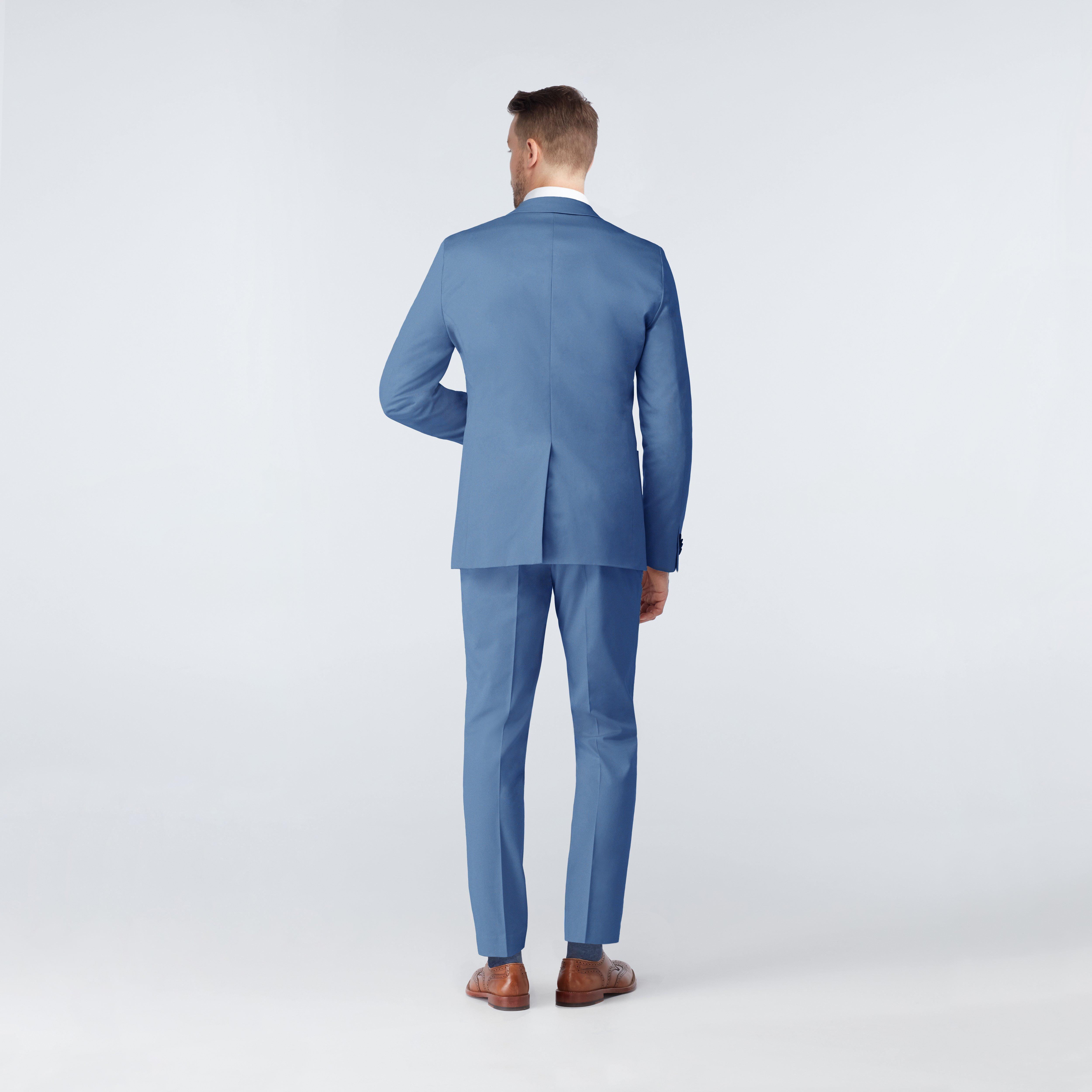 Custom Suits Made For You - Milano Stone Blue Suit 