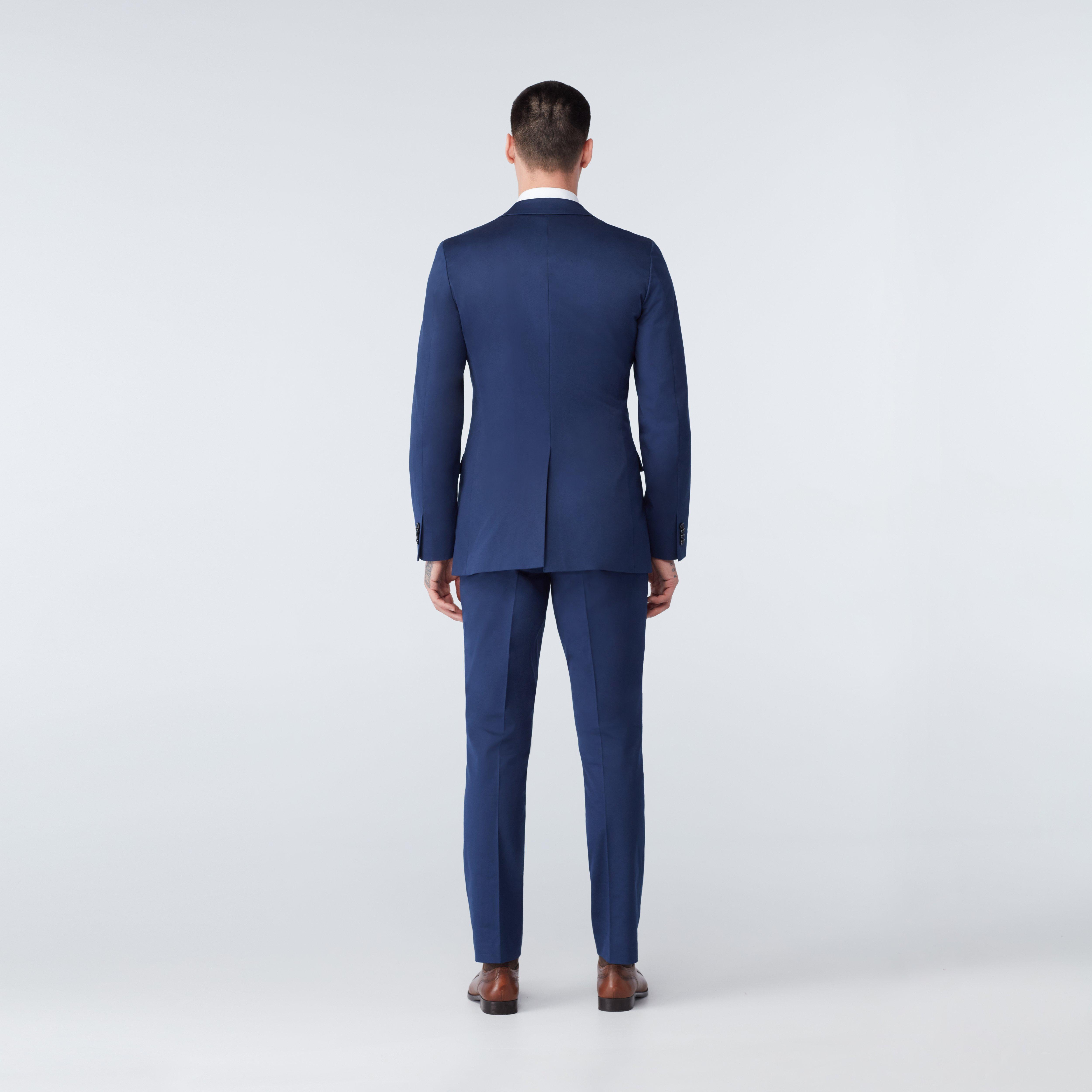 Custom Suits Made For You - Hartley Cotton Stretch Blue Suit | INDOCHINO