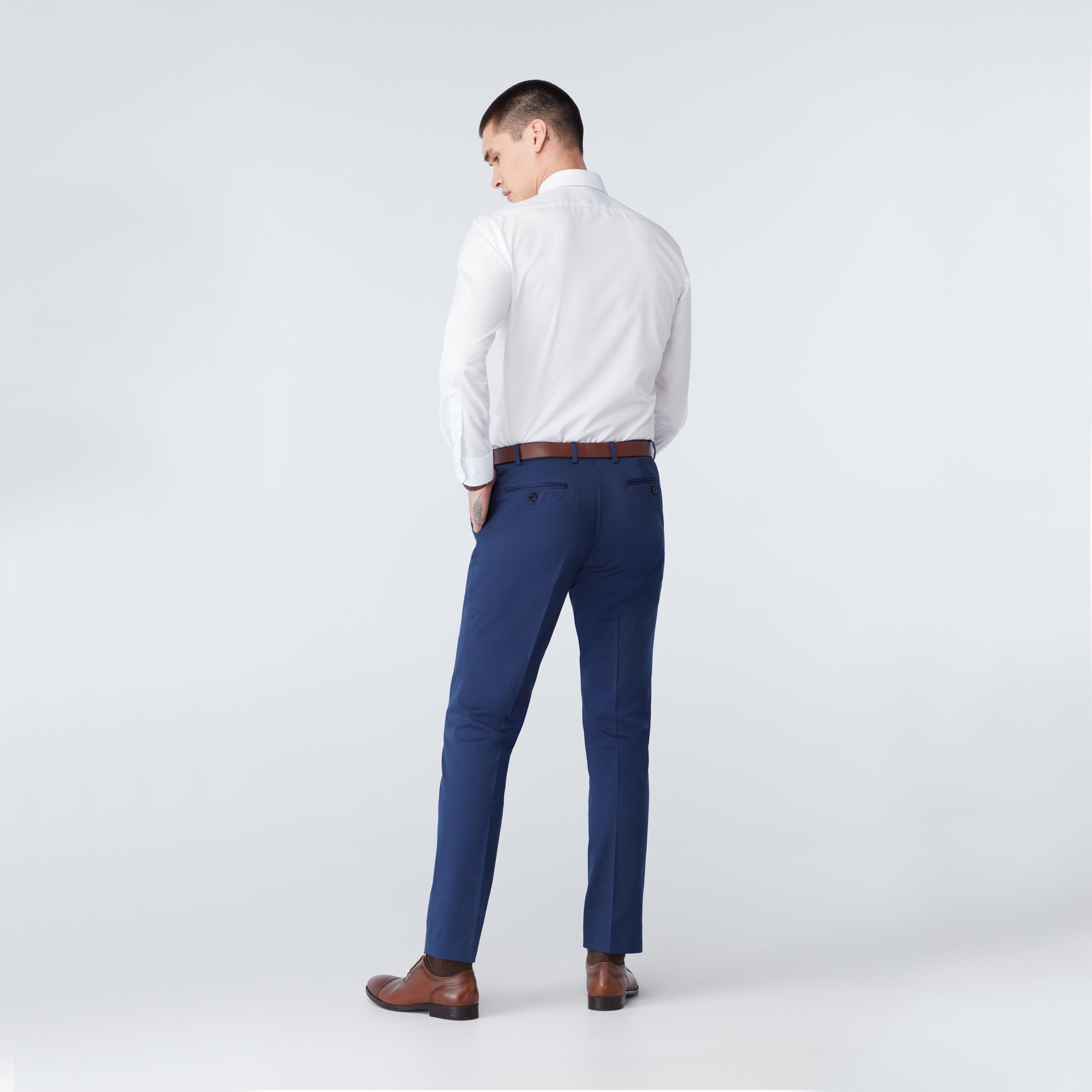 Custom Suits Made For You - Hartley Cotton Stretch Blue Suit | INDOCHINO