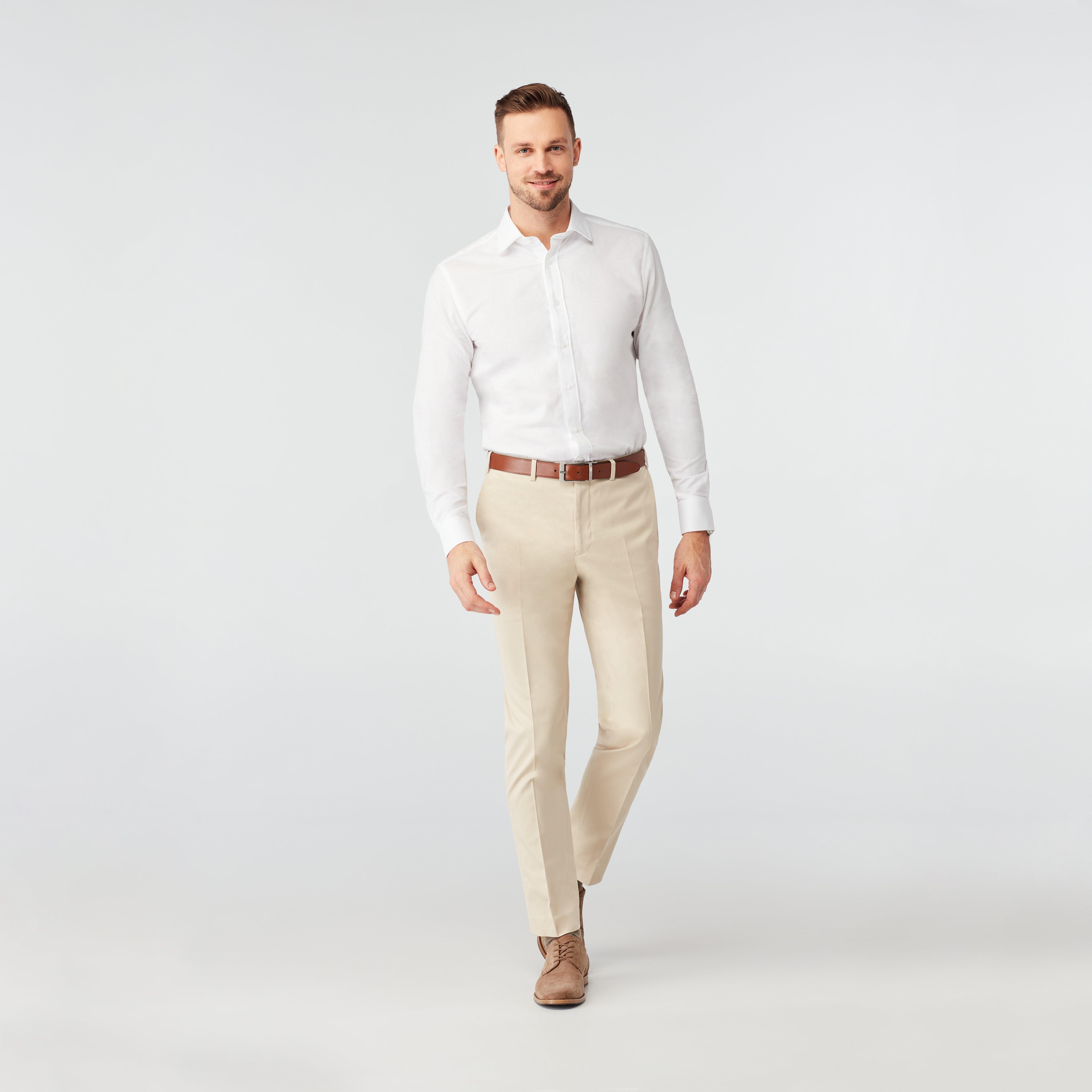 CEO Chino Classic Pocket Cotton Stretch Pants Khaki – Collars & Co.