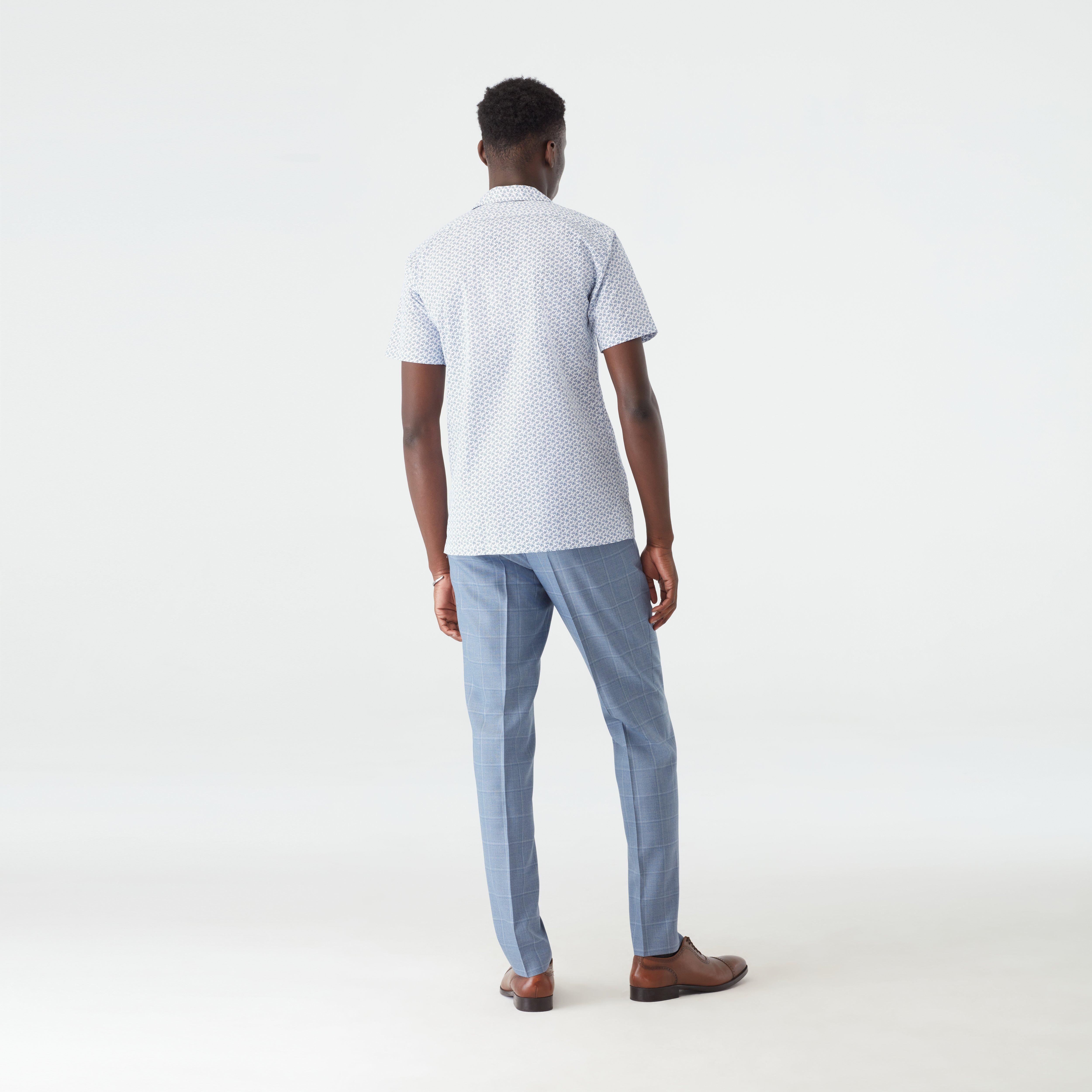 Product thumbnail 2 Blue campshirt - Saxby Pattern Design from Seasonal Indochino Collection