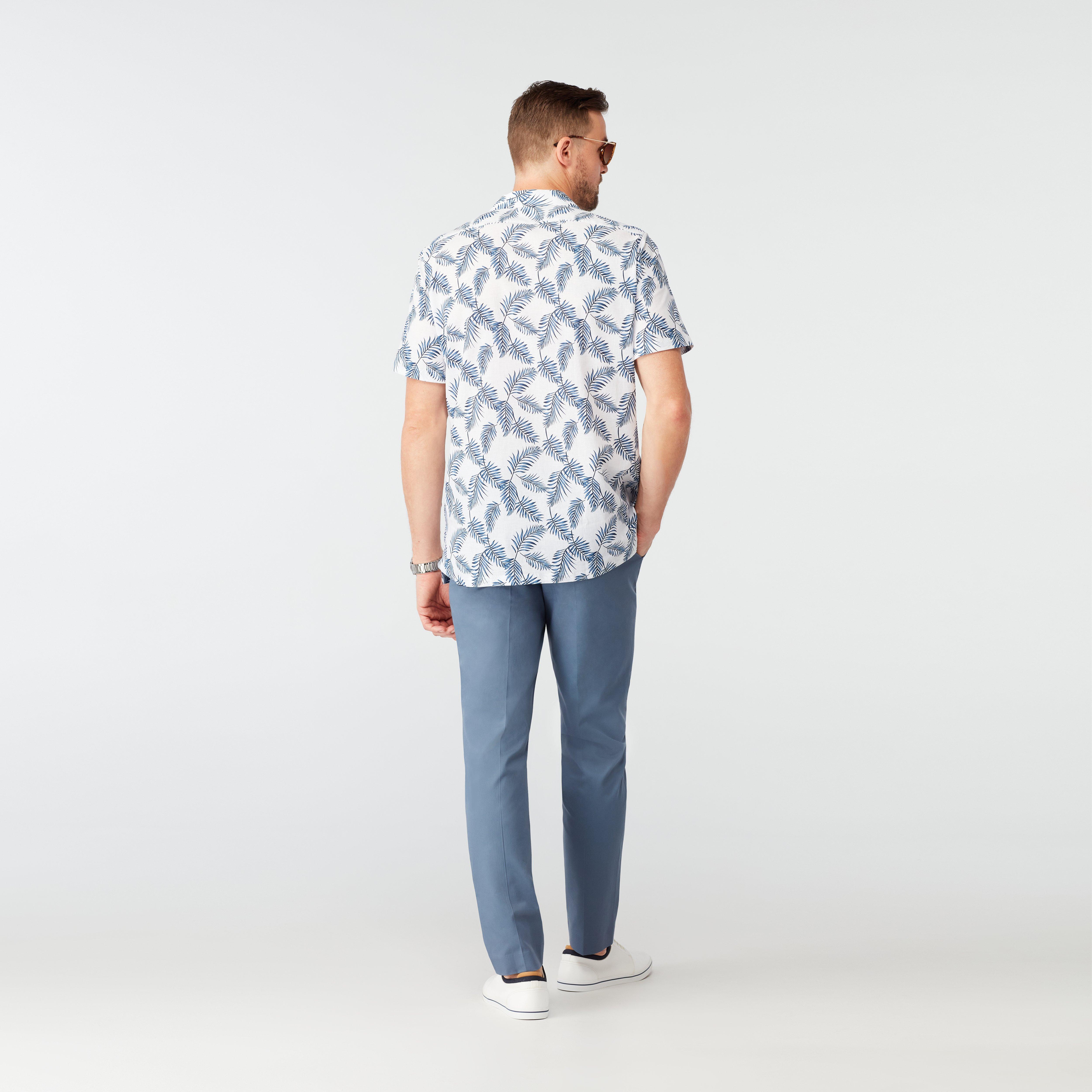 Product thumbnail 2 White campshirt - Seaham Pattern Design from Seasonal Indochino Collection