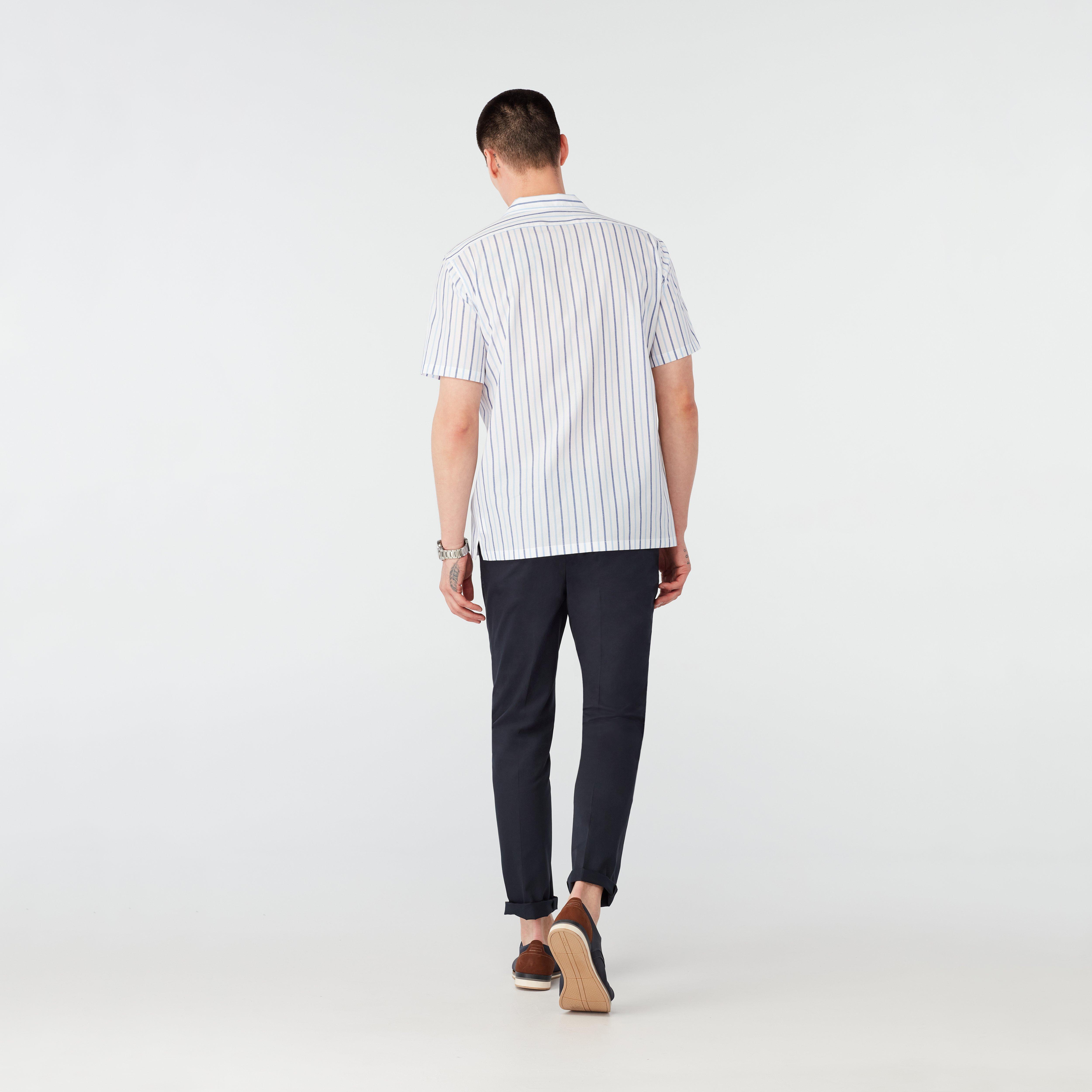 Product thumbnail 2 Navy campshirt - Stroud Striped Design from Seasonal Indochino Collection