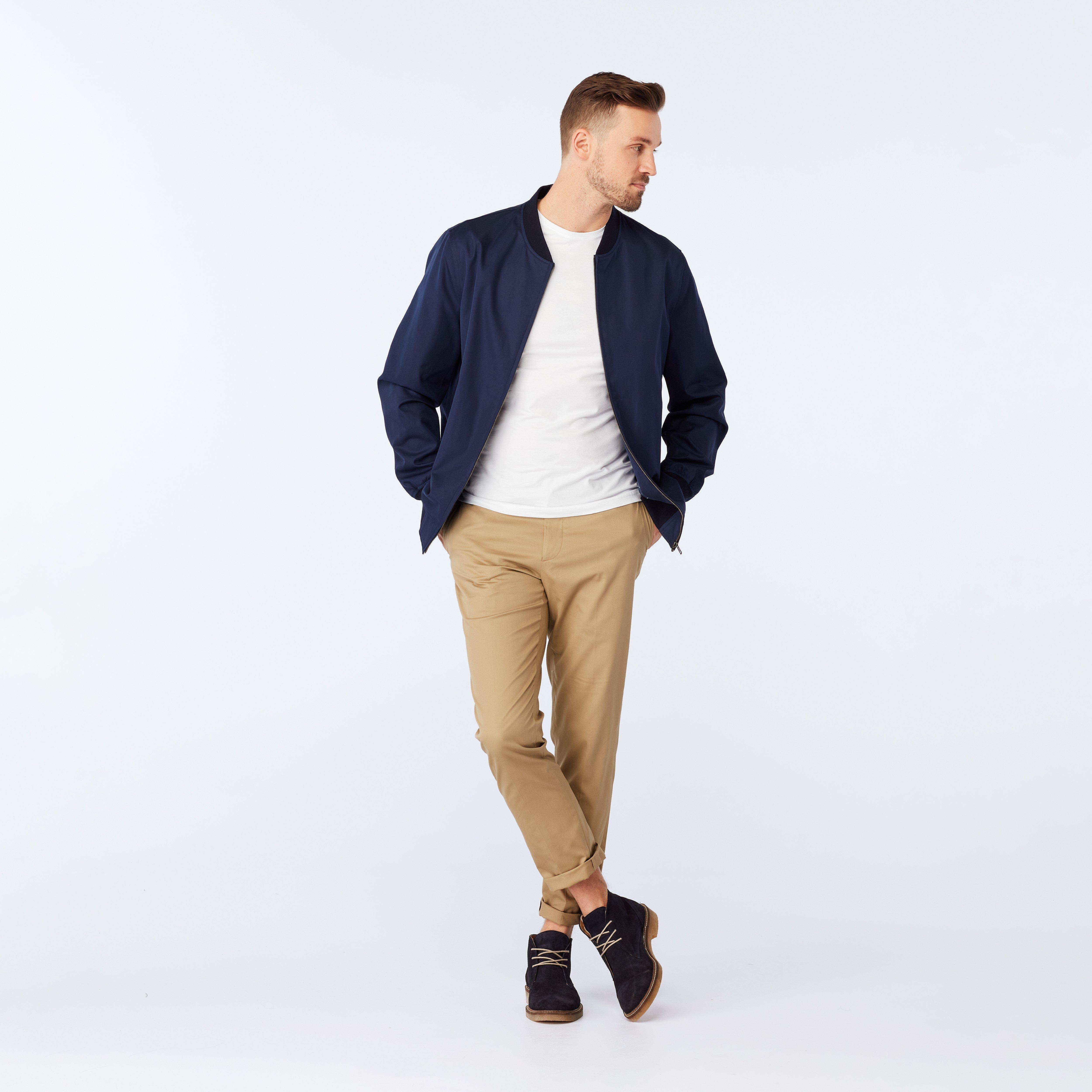 What to wear sale with navy bomber jacket