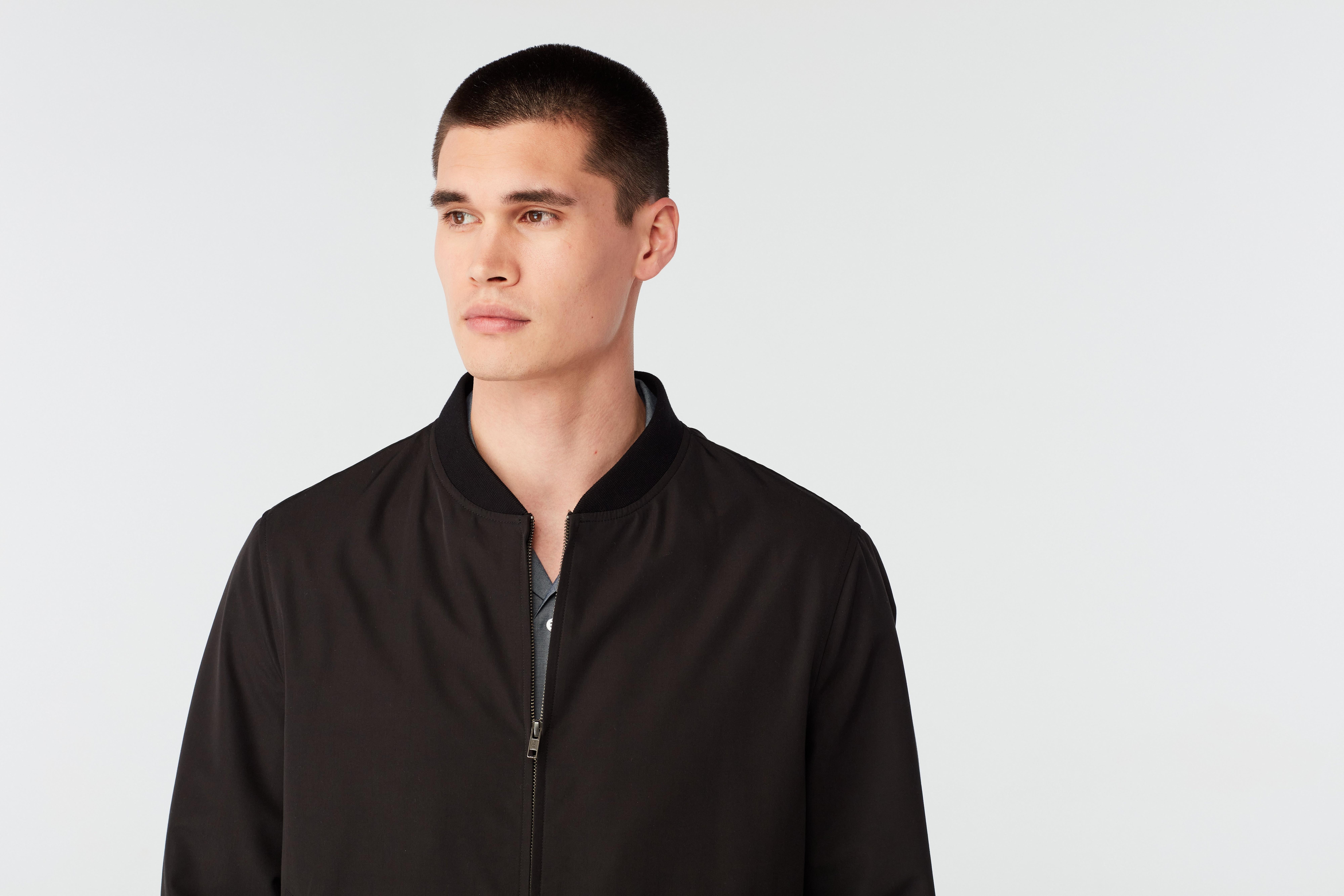 Product thumbnail 4 Black bomberjacket - Hayward Solid Design from Indochino Collection