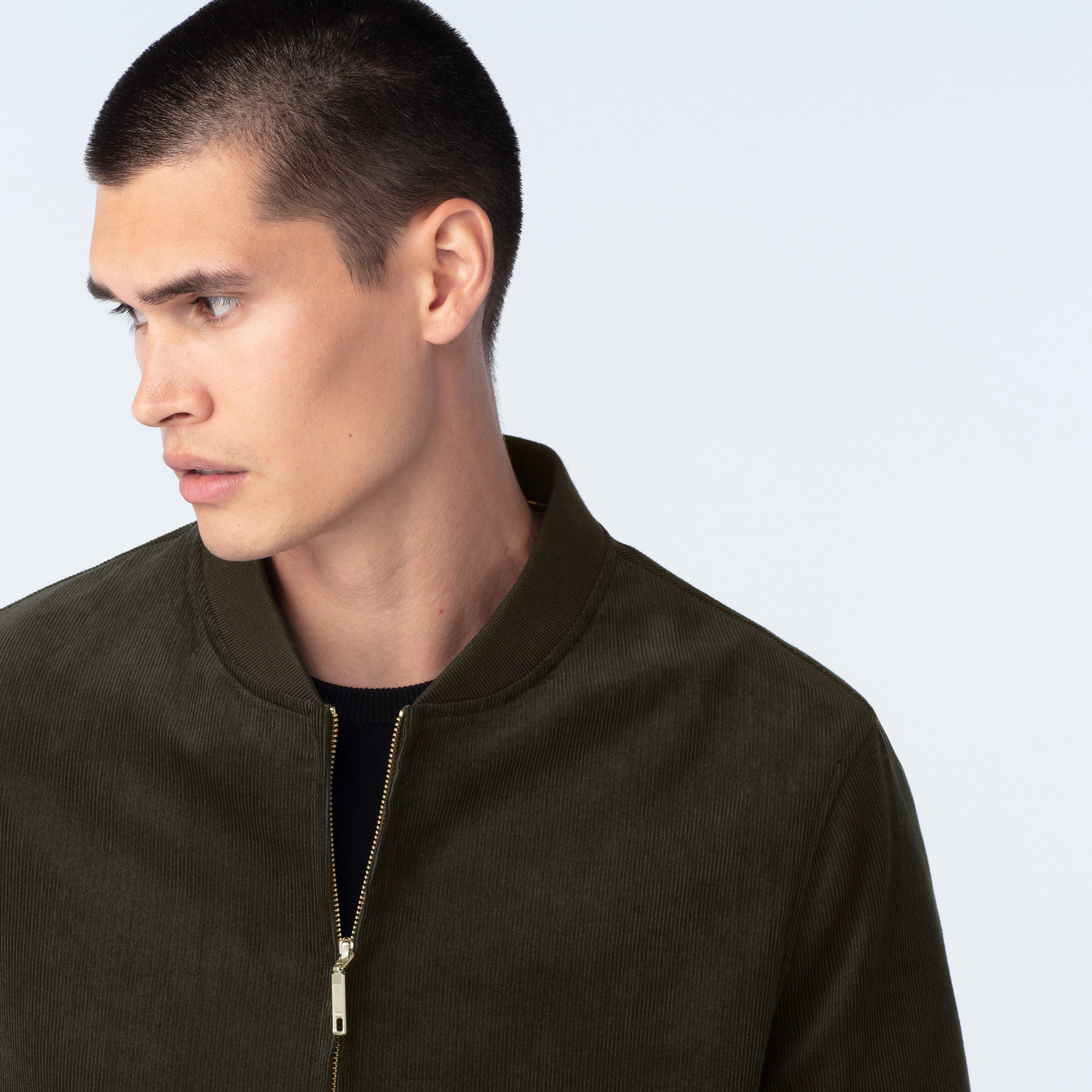 Product thumbnail 4 Olive bomberjacket - Flaxton Solid Design from Indochino Collection
