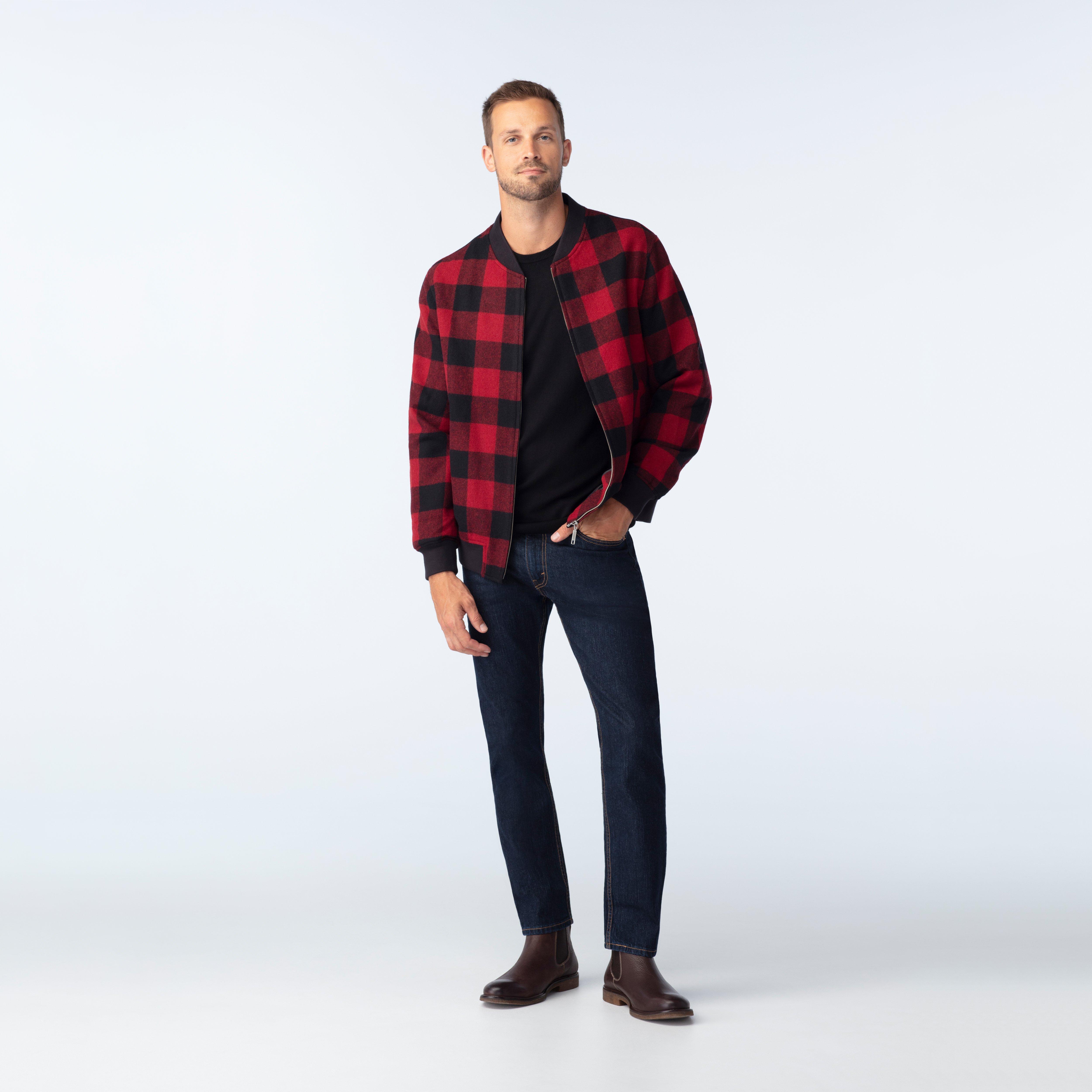 Tartan bomber sale jacket mens