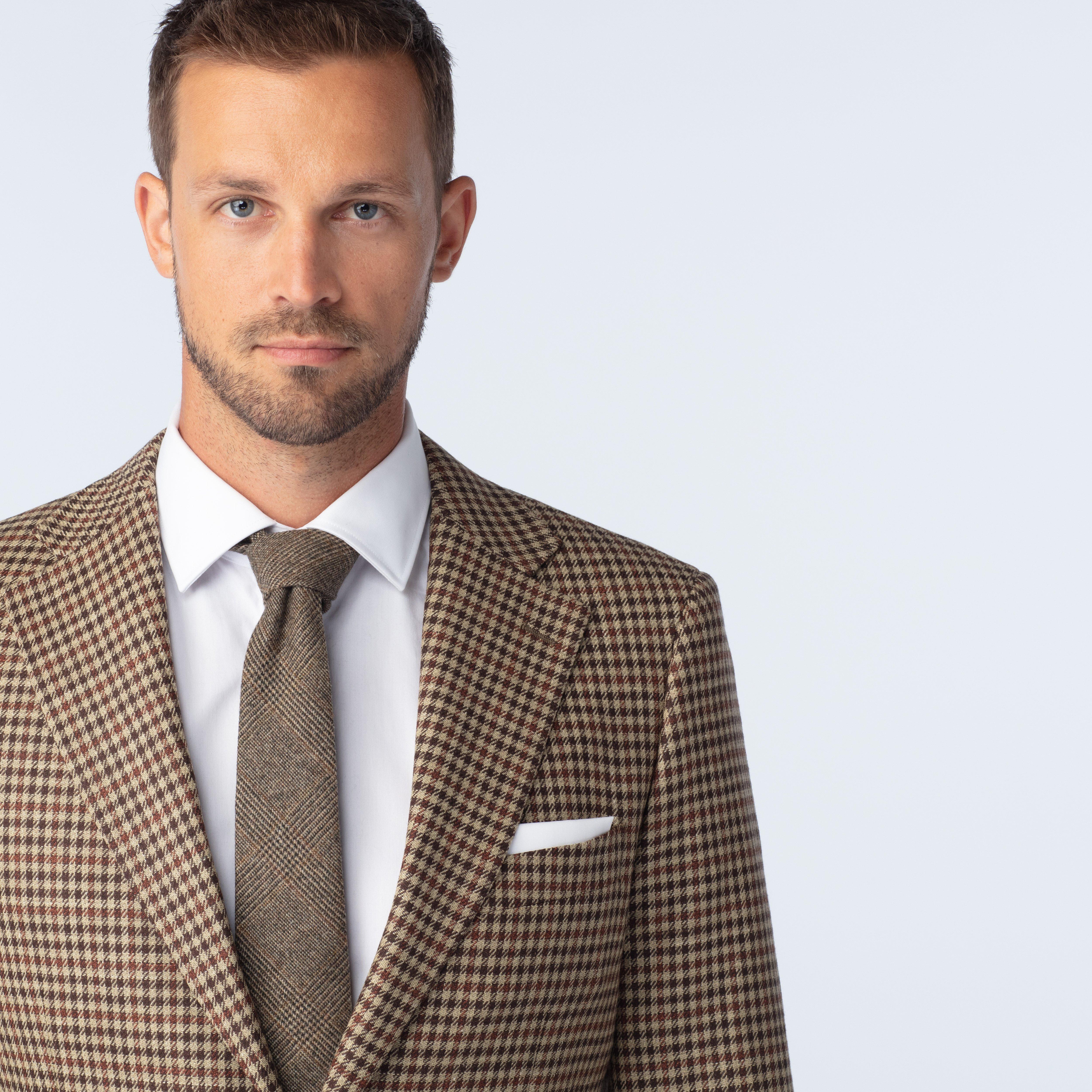 Product thumbnail 5 Brown suit - Gatwick Houndstooth Design from Seasonal Indochino Collection