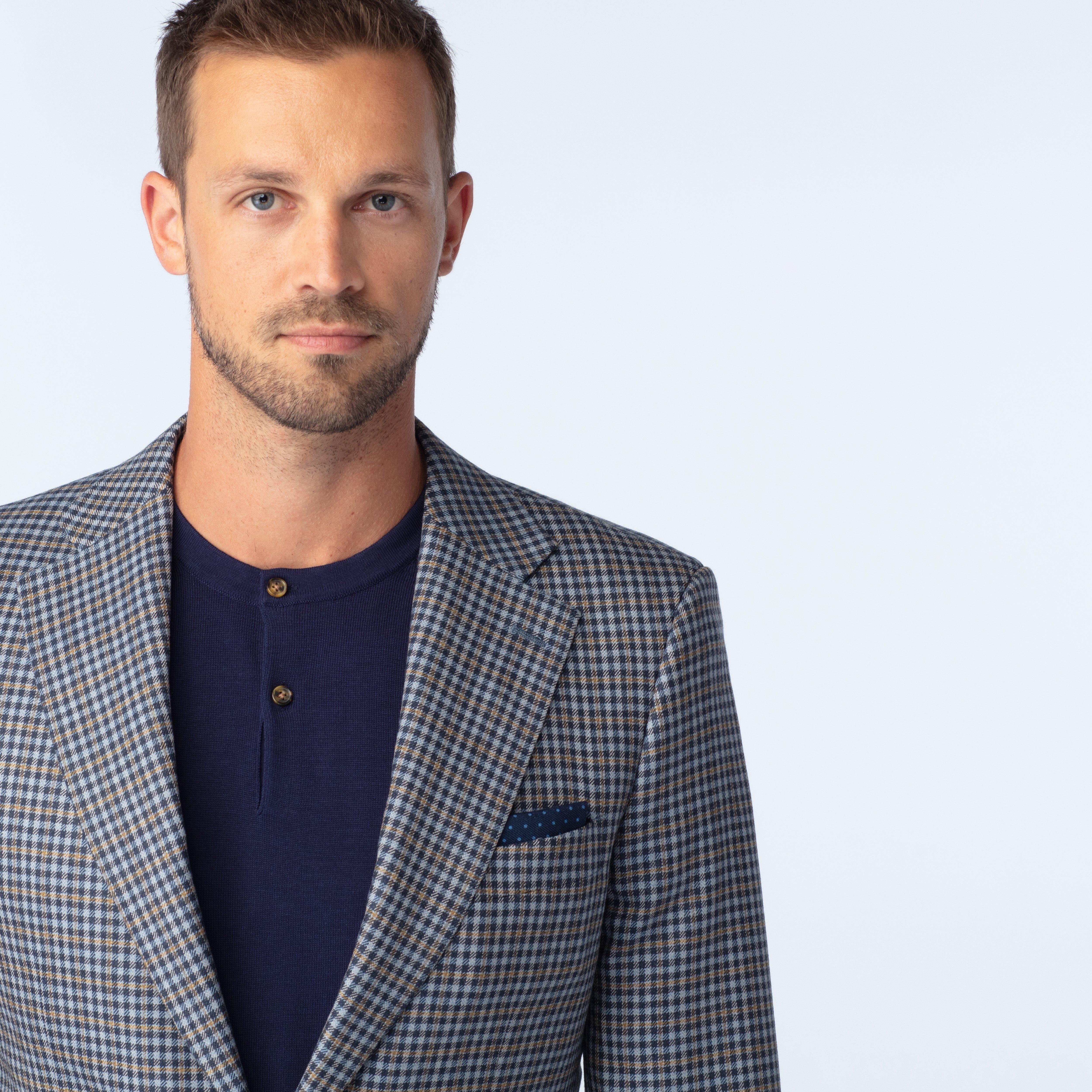 Product thumbnail 6 Blue suit - Gillingham Houndstooth Design from Fall / Winter Indochino Collection