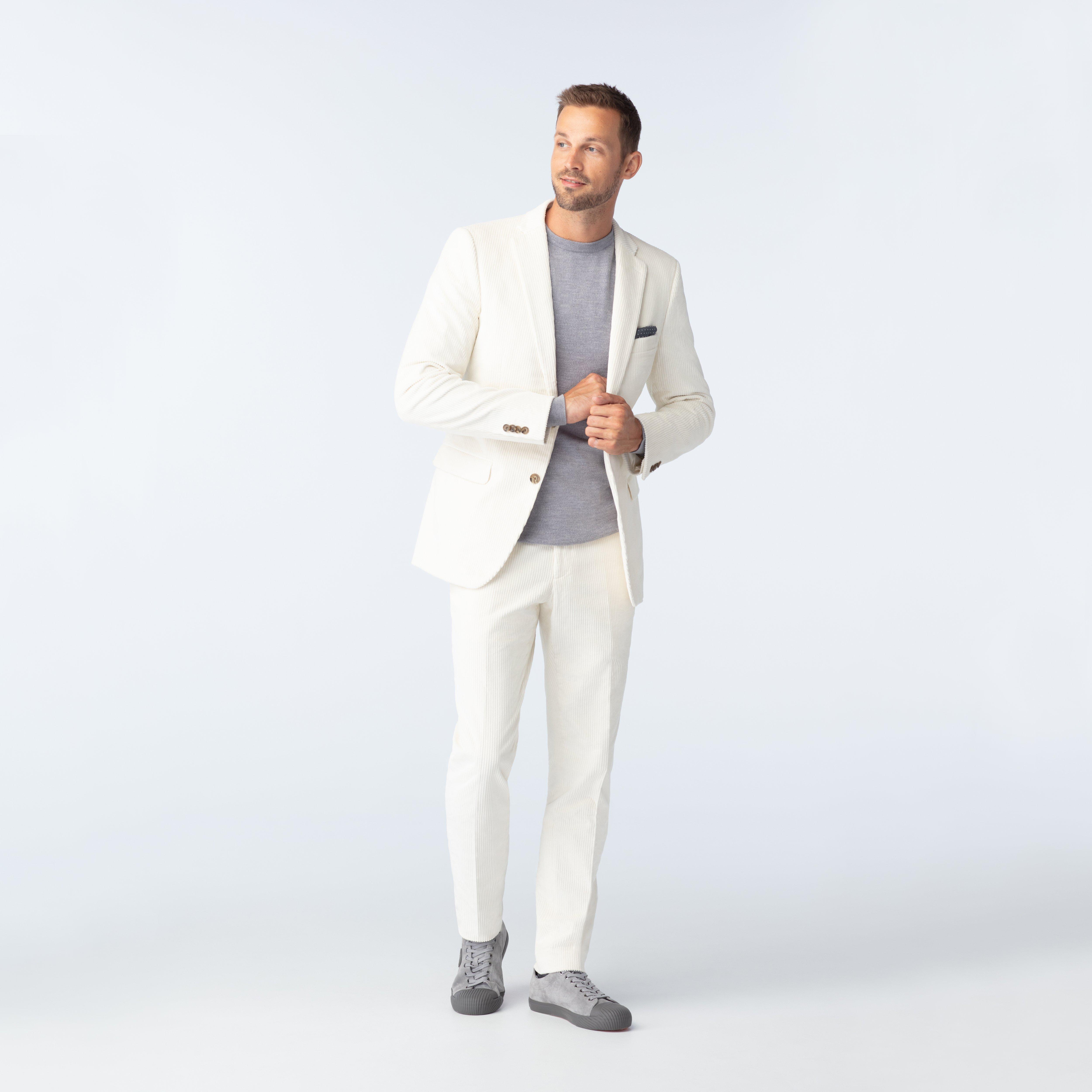 White 2024 corduroy blazer