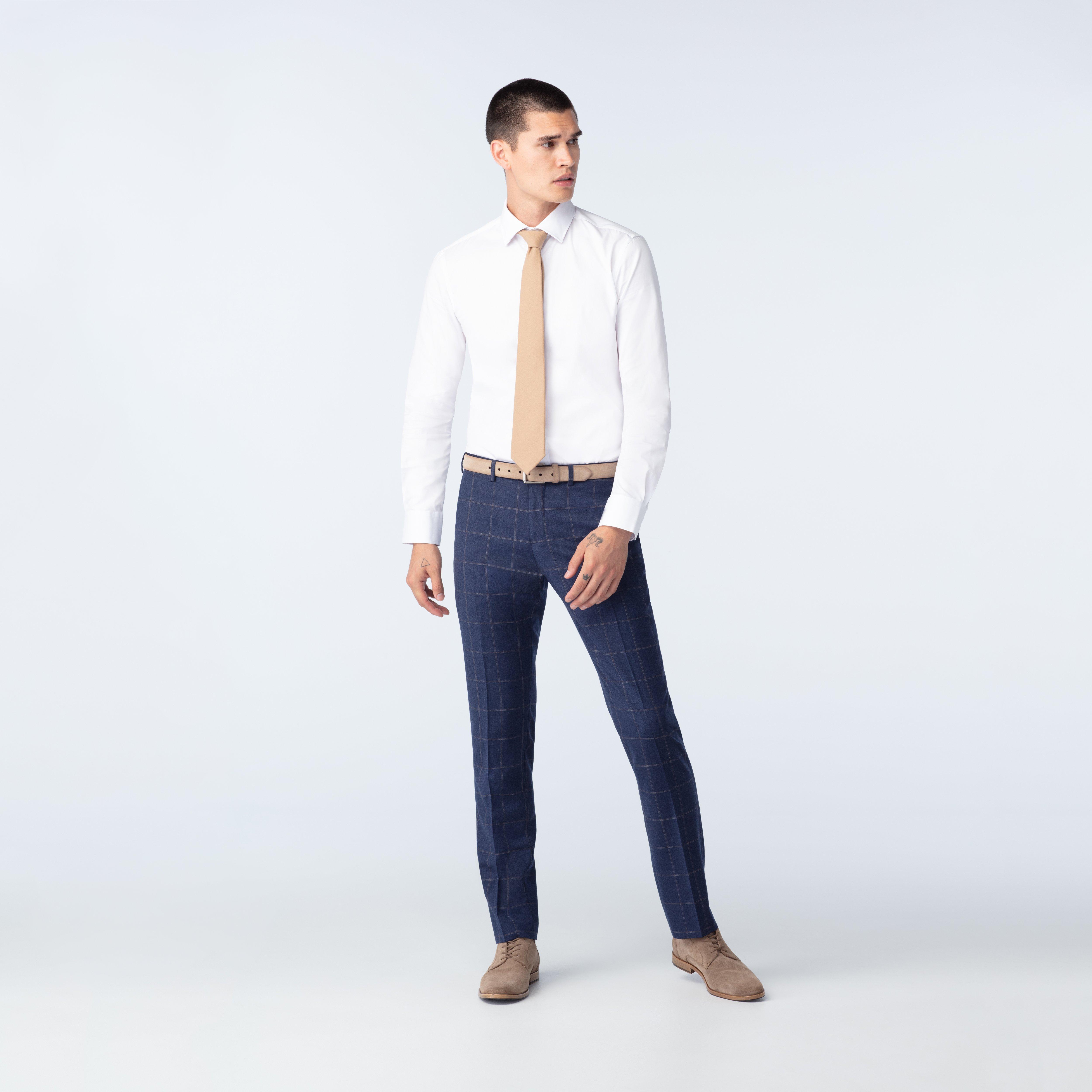 Grove Windowpane Blue Pants