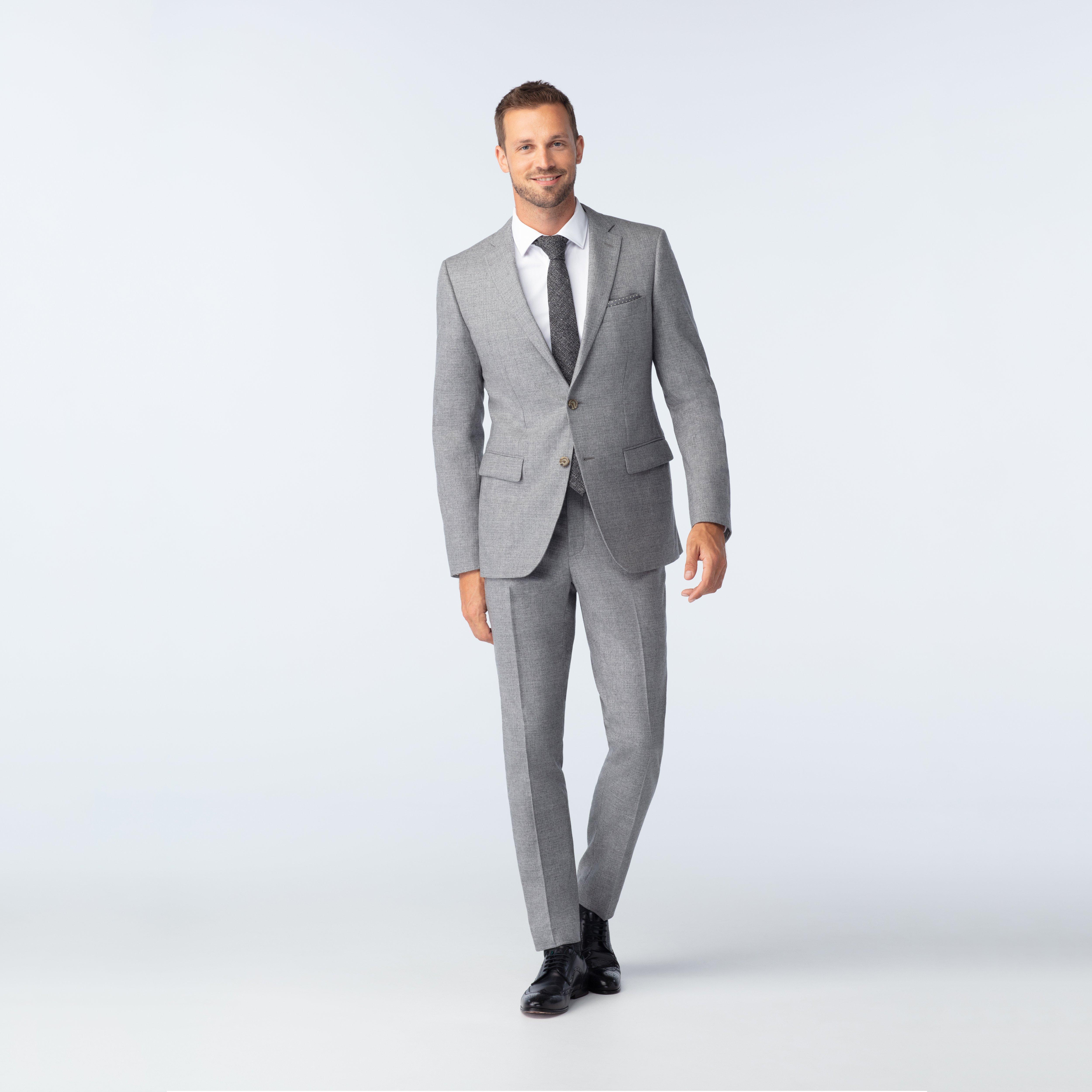 Custom Suits Made For You - Monza Royal Flannel Gray Suit | INDOCHINO