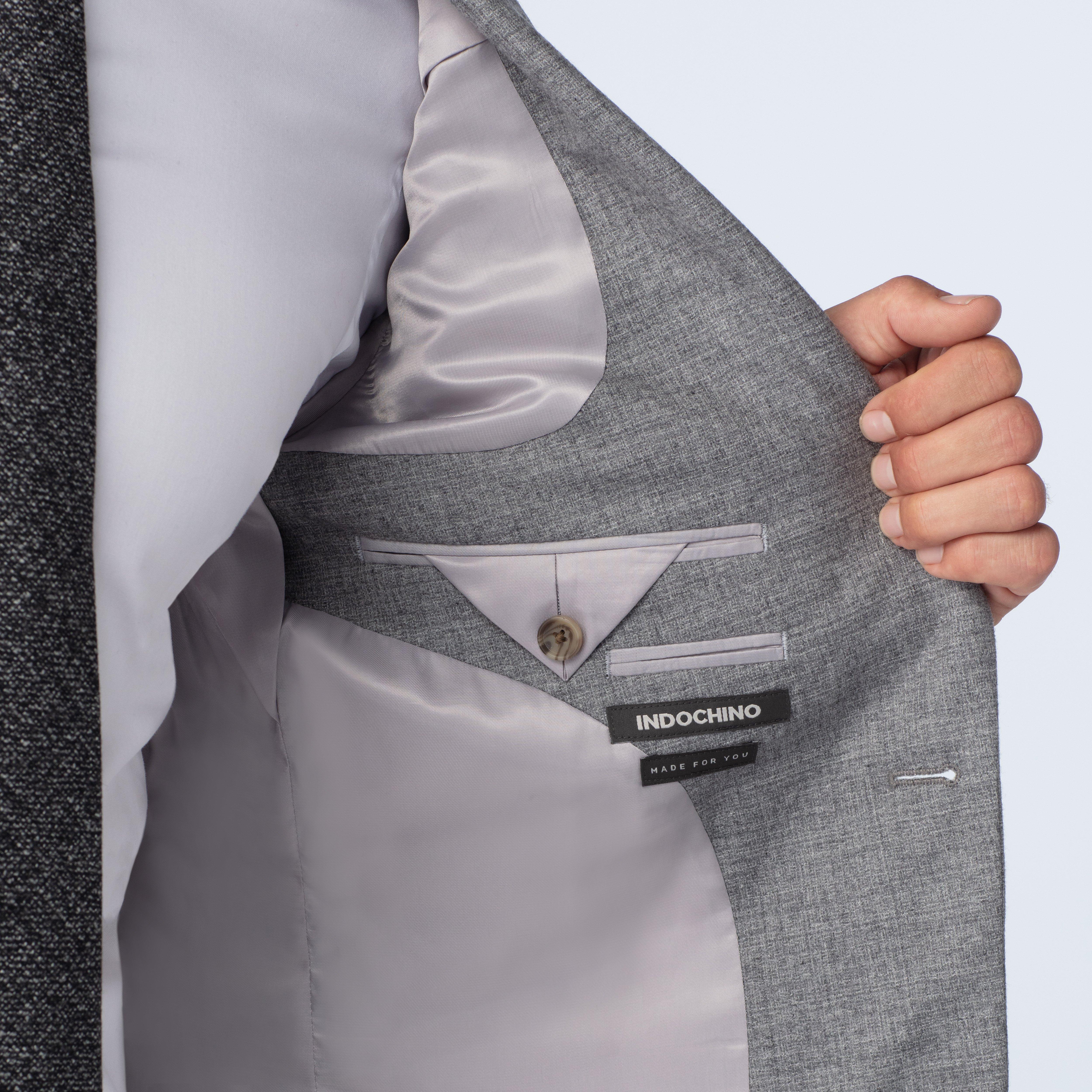 Custom Suits Made For You - Monza Royal Flannel Gray Suit | INDOCHINO