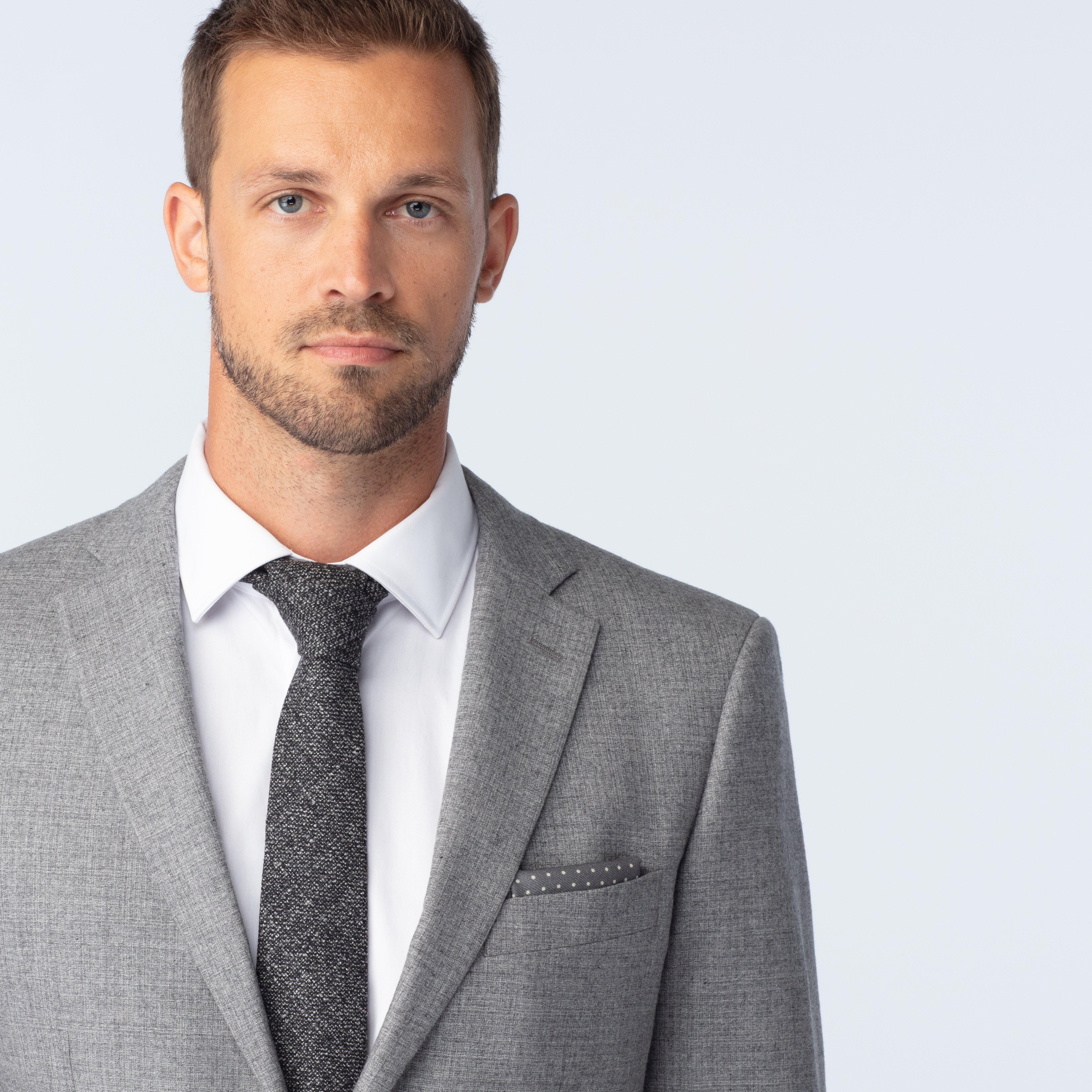 Product thumbnail 6 Gray suit - Monza Solid Design from Italian Indochino Collection