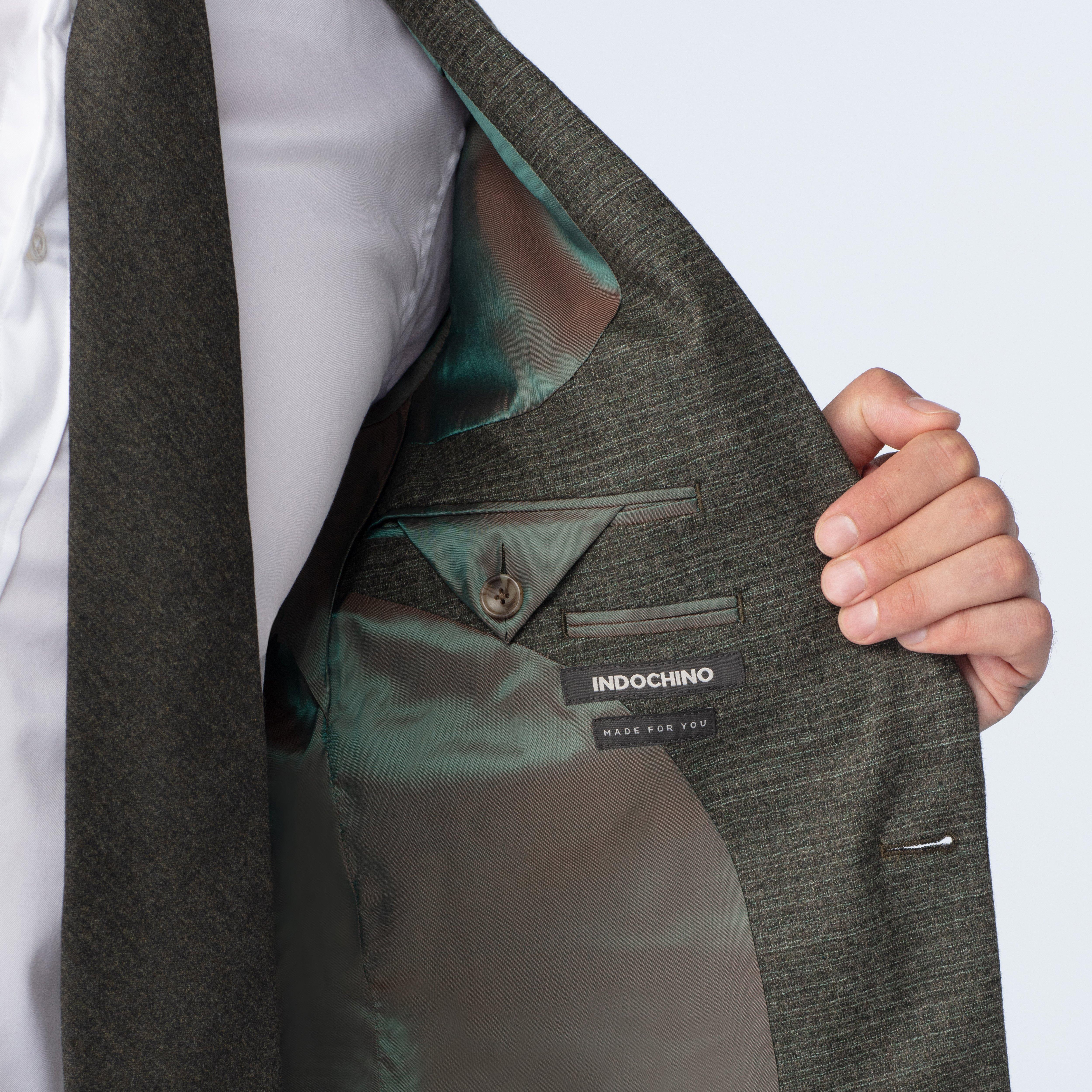 Product thumbnail 3 Olive blazer - Monza Solid Design from Italian Indochino Collection