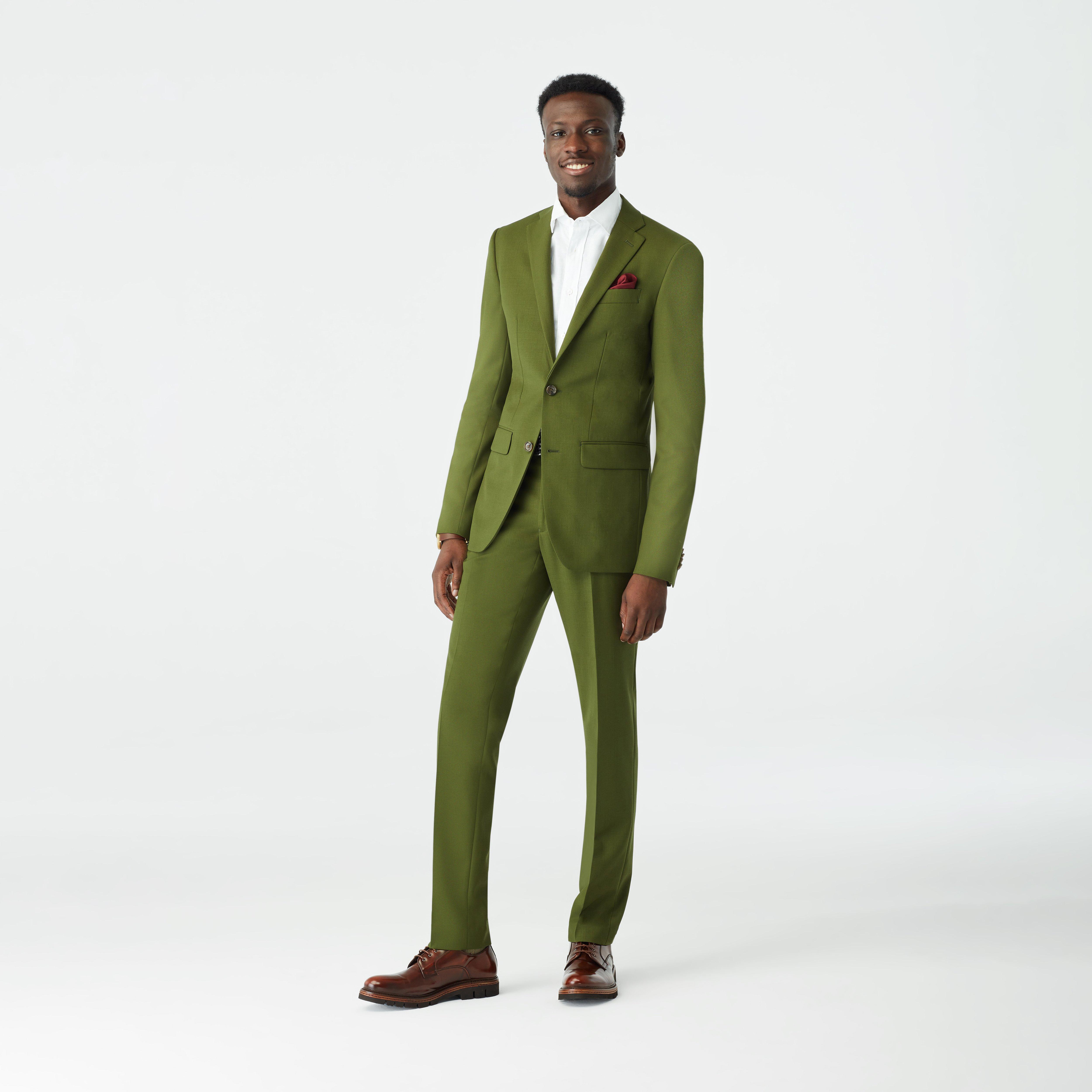 Olive suit - Howell Solid Design from Luxury Spring / Summer Indochino Collection