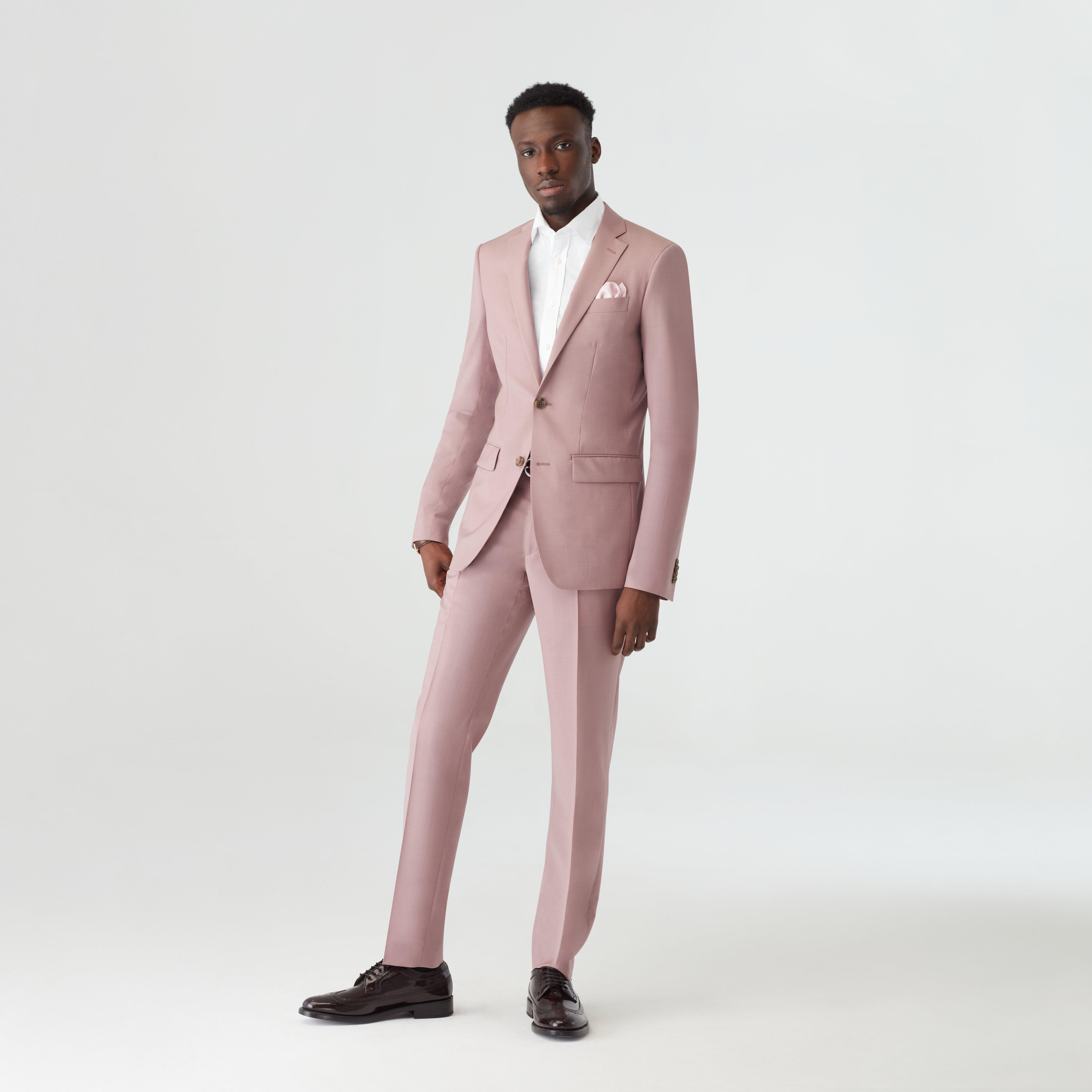 Sharkskin Rose Plain Front Pants –