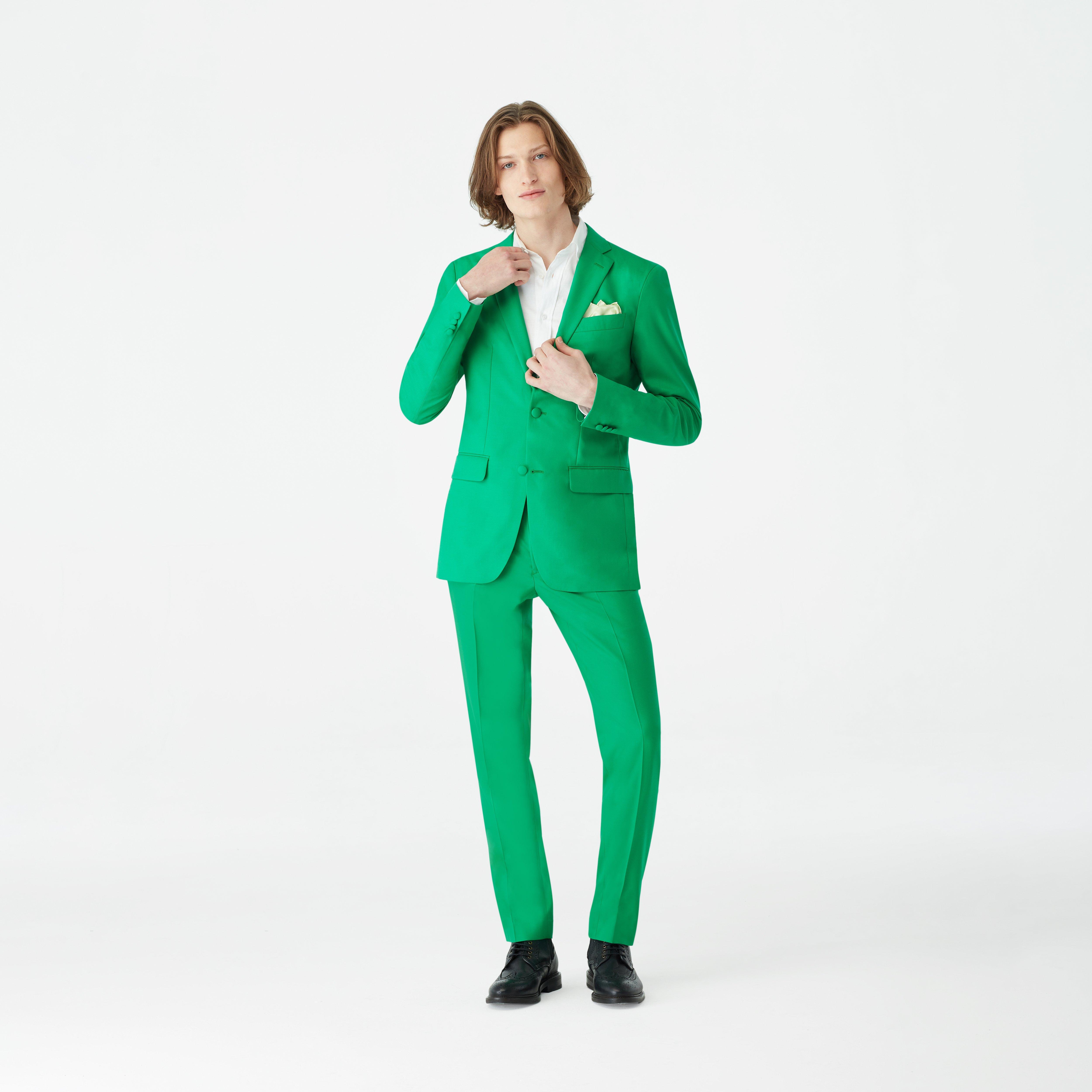 green dress with blue suit Indochino Men's Custom Harrogate Size CN/US:XXL / 14 Notch Lapel Jacket Christmas Sparkle Shop Womens Collections Funeral Dresses