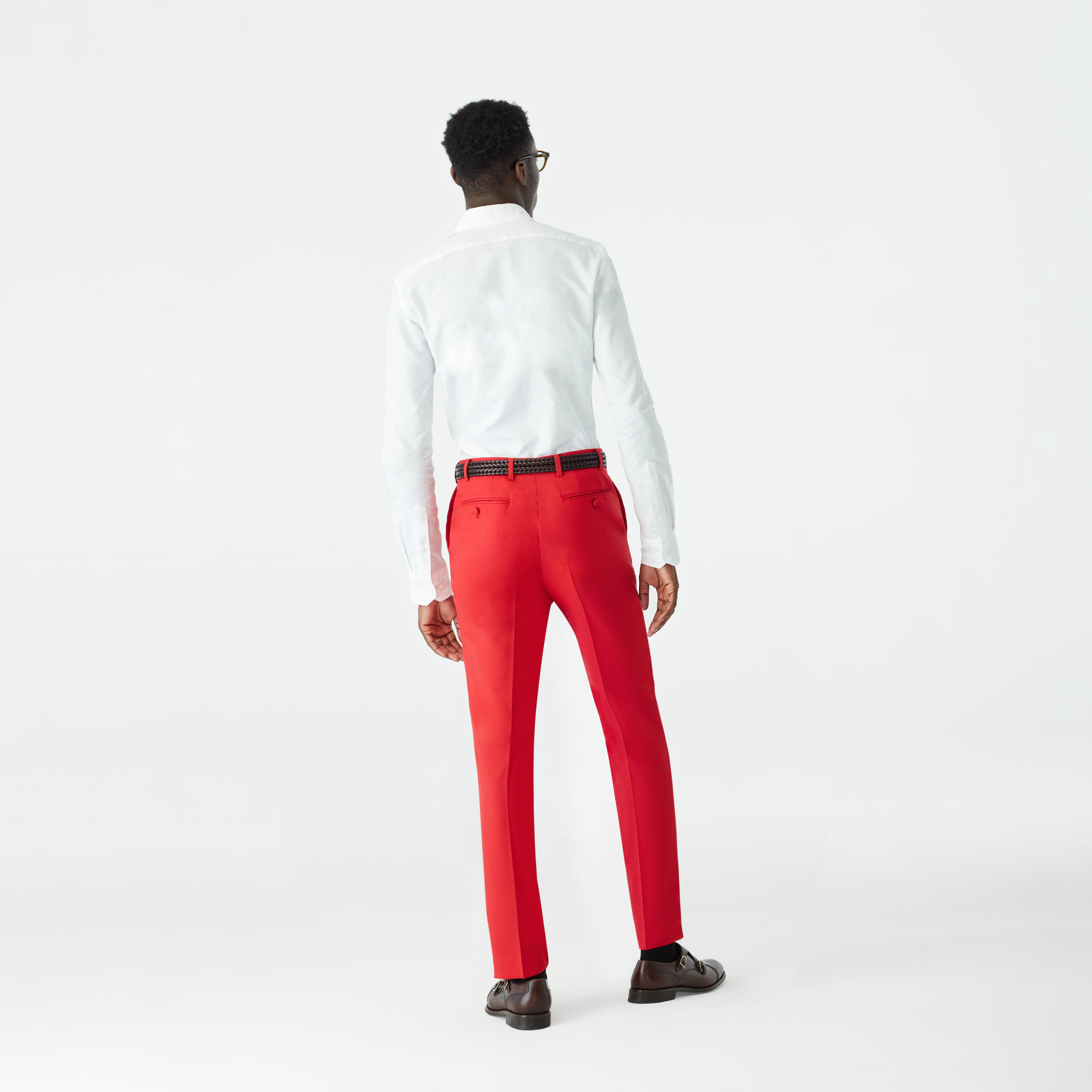 Product thumbnail 2 Red pants - Harrogate Solid Design from Luxury Indochino Collection