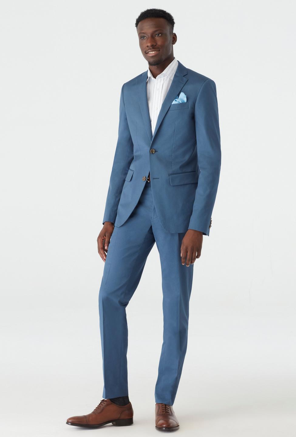 Hartley Cotton Stretch Light Blue Suit