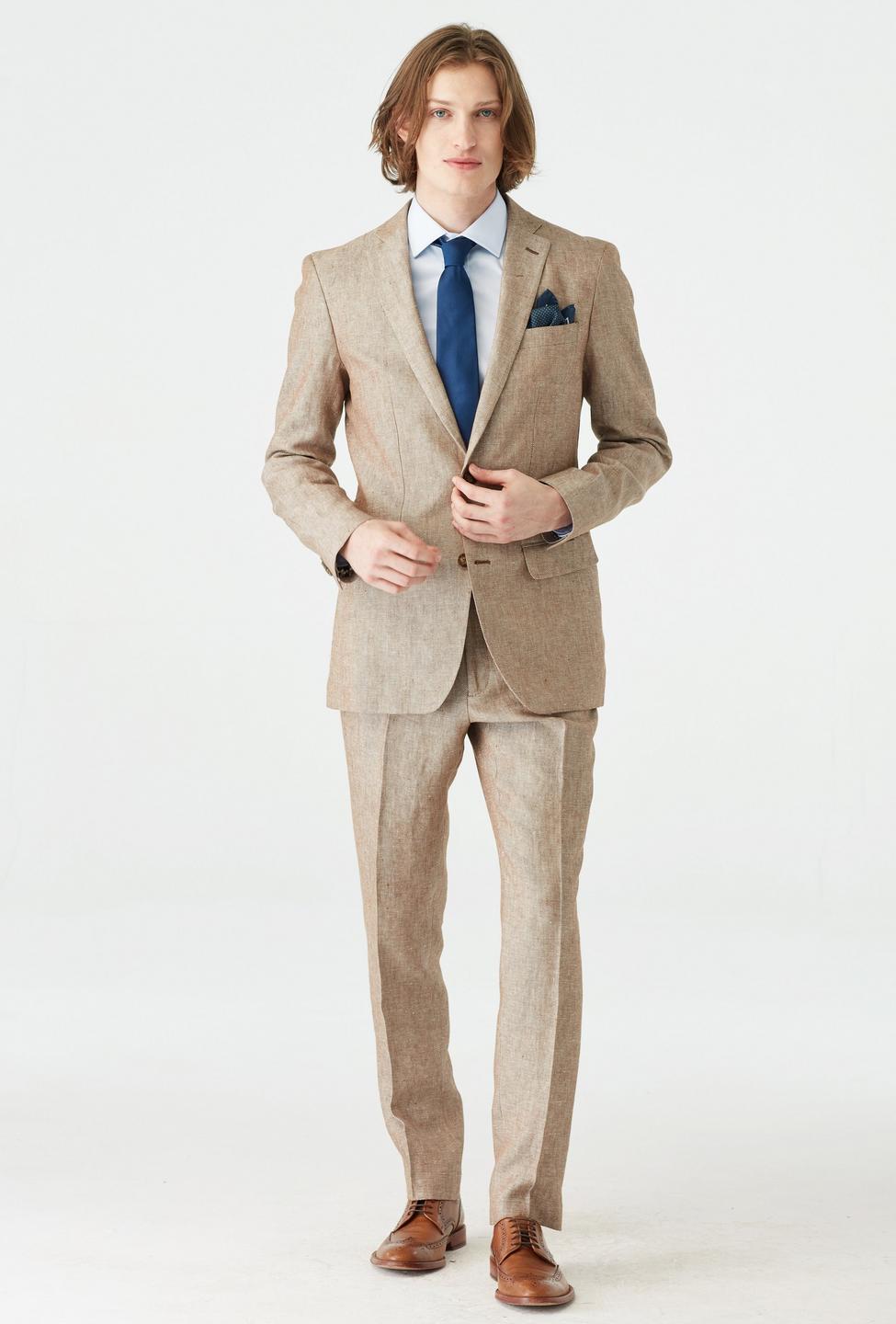 Light Brown Suit Fabric - Design Your Custom Tailored Suits Online
