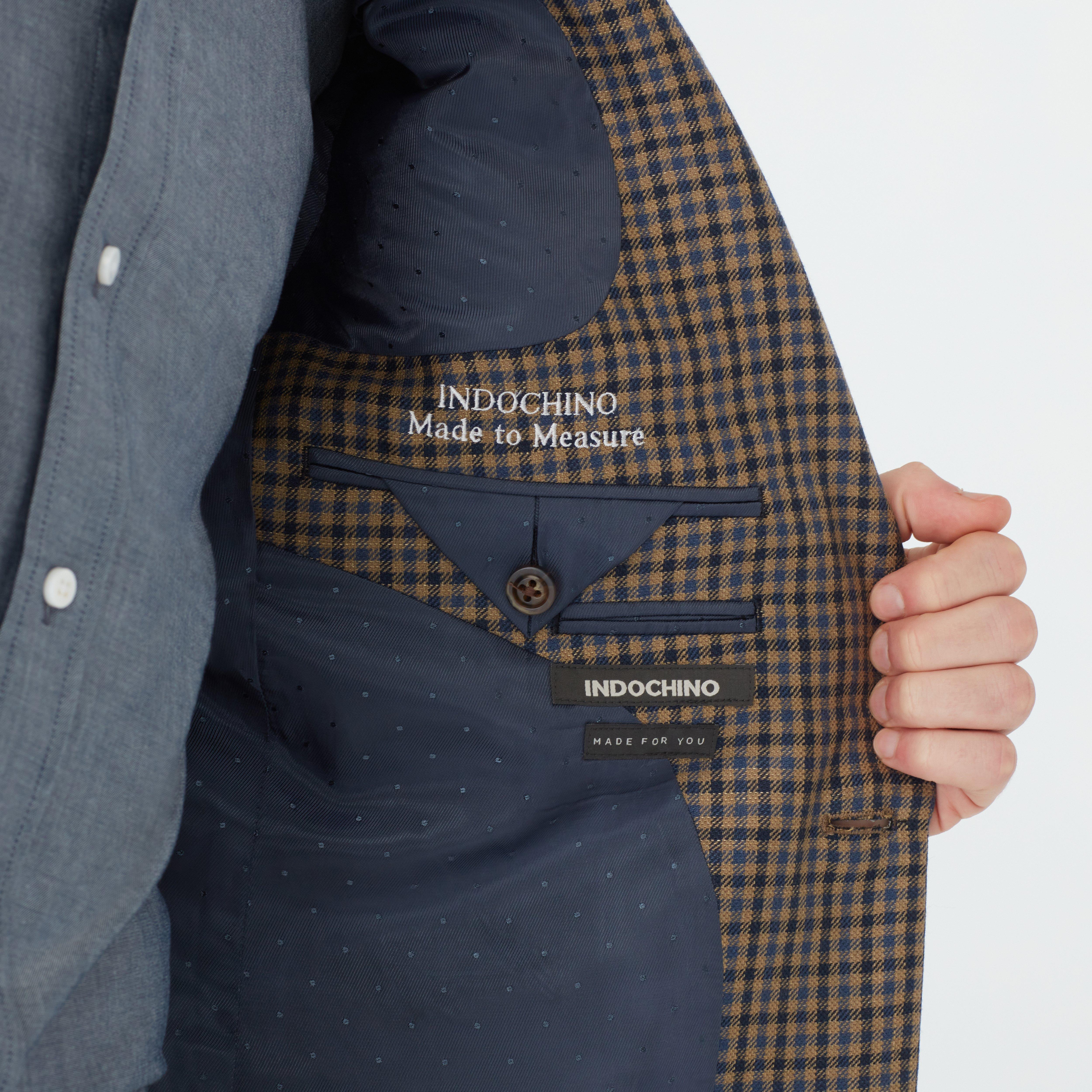 Product thumbnail 3 Brown blazer - Barnsley Checked Design from british Indochino Collection