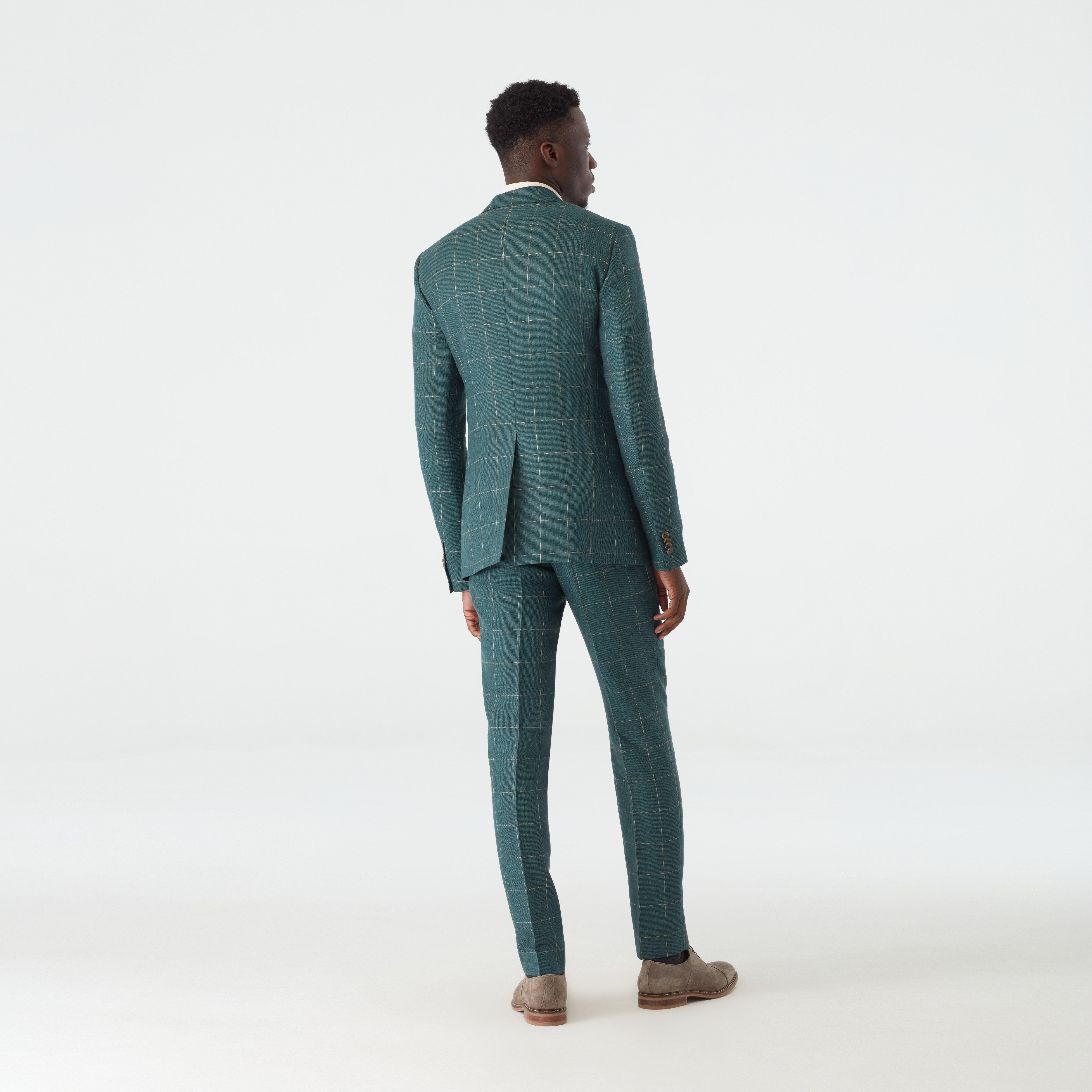 Product thumbnail 2 Green blazer - Barnsley Checked Design from british Indochino Collection