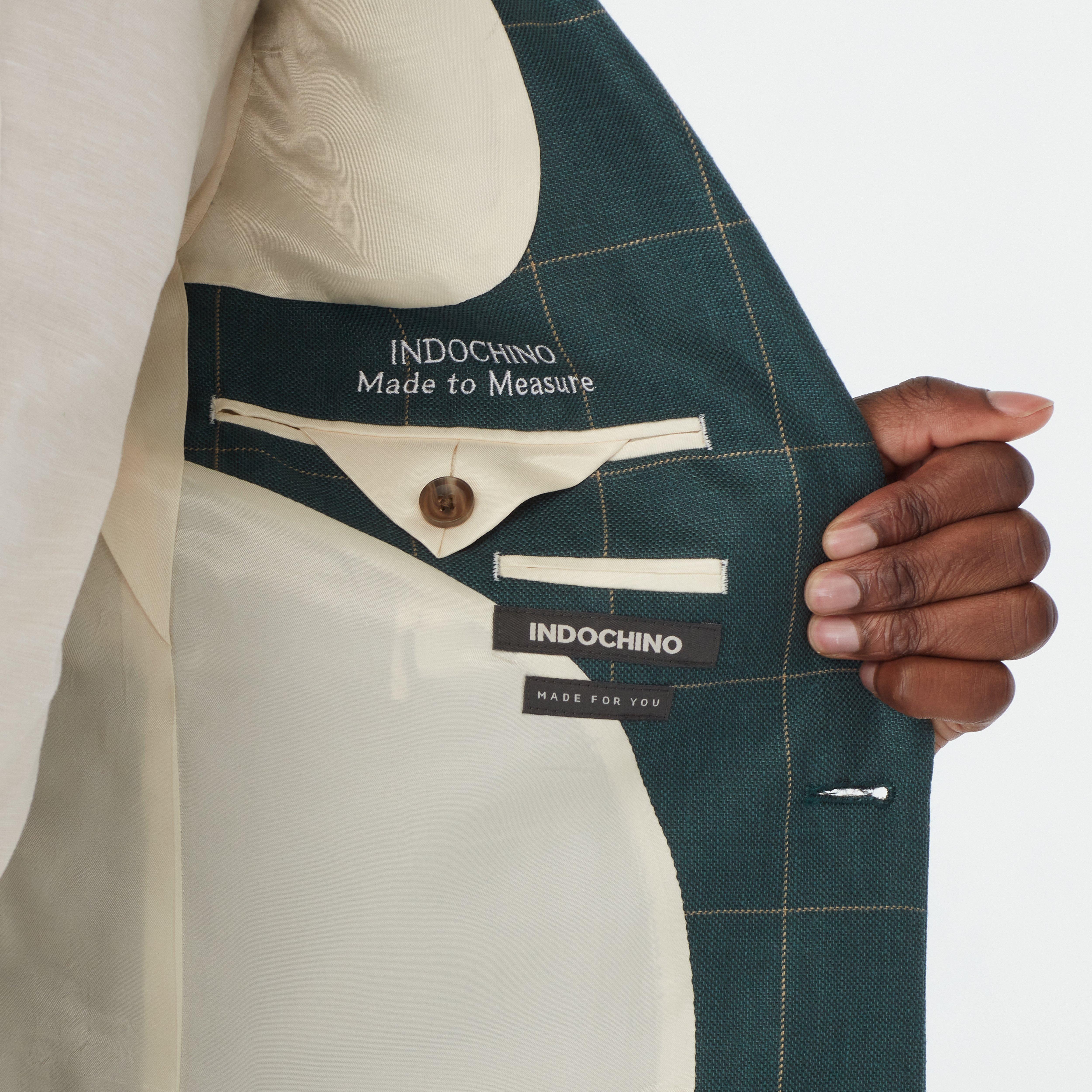Product thumbnail 3 Green blazer - Barnsley Checked Design from british Indochino Collection