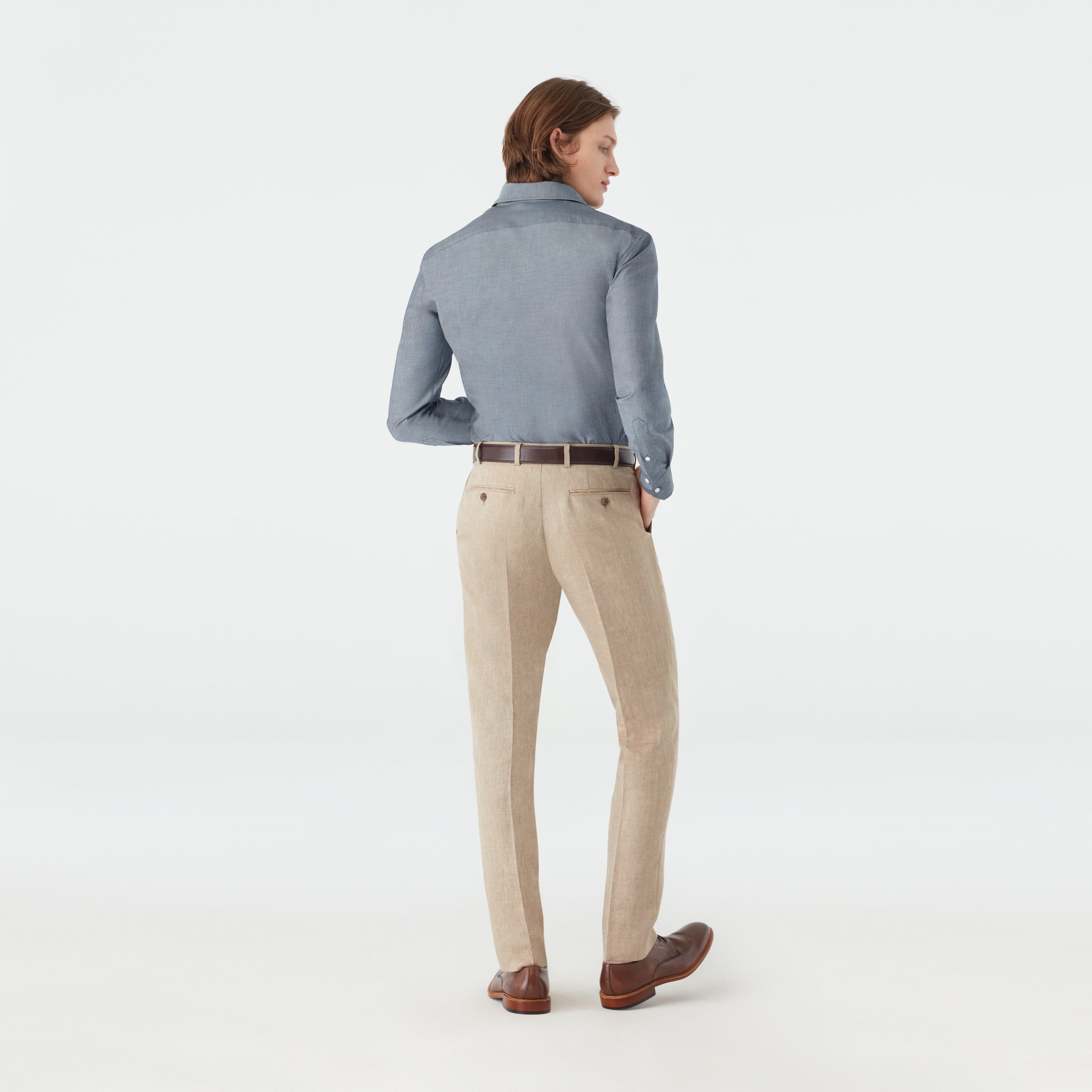 Product thumbnail 2 Brown pants - Barnsley Herringbone Design from british Indochino Collection