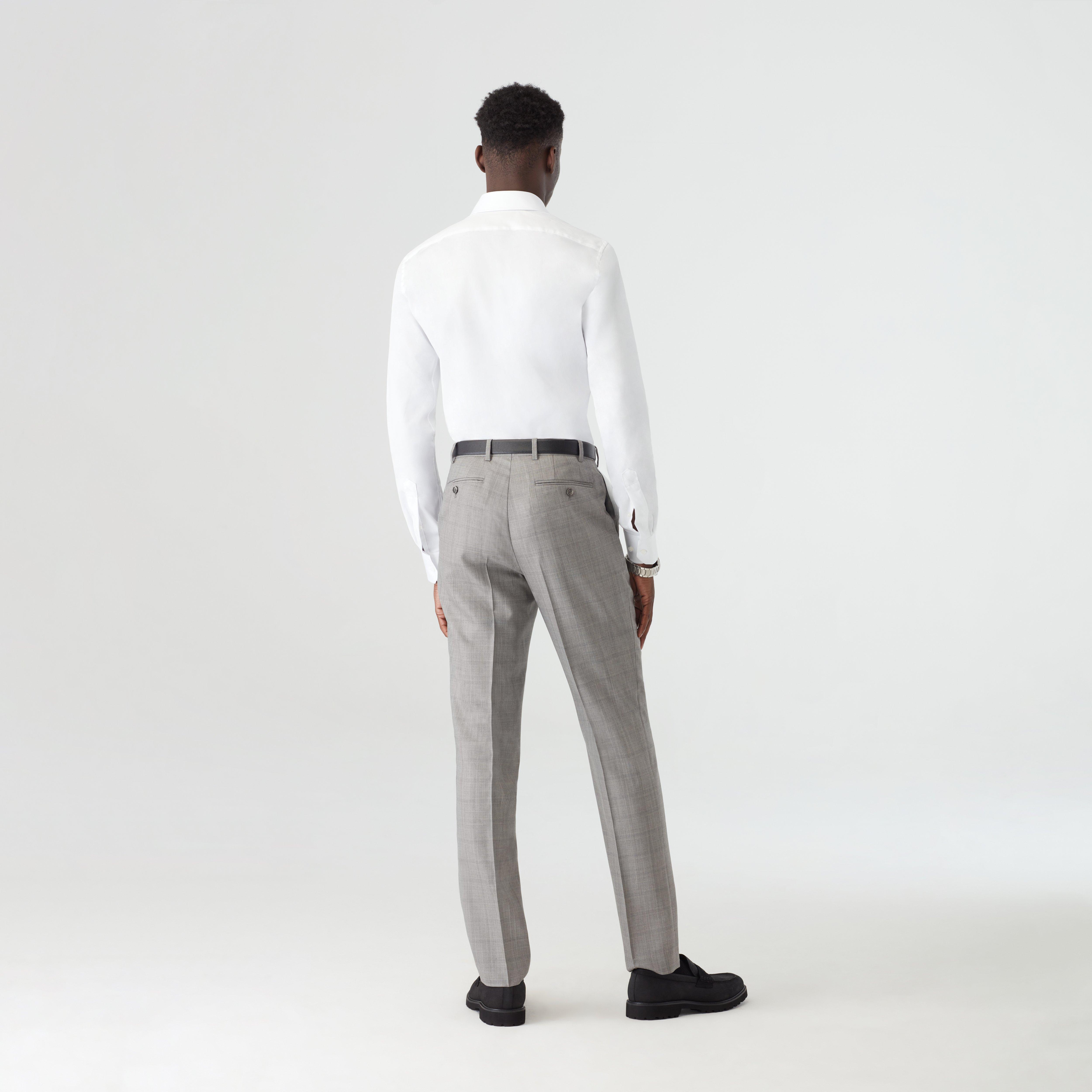 Custom Suits Made For You - Kelbrook Check Light Gray Suit | INDOCHINO