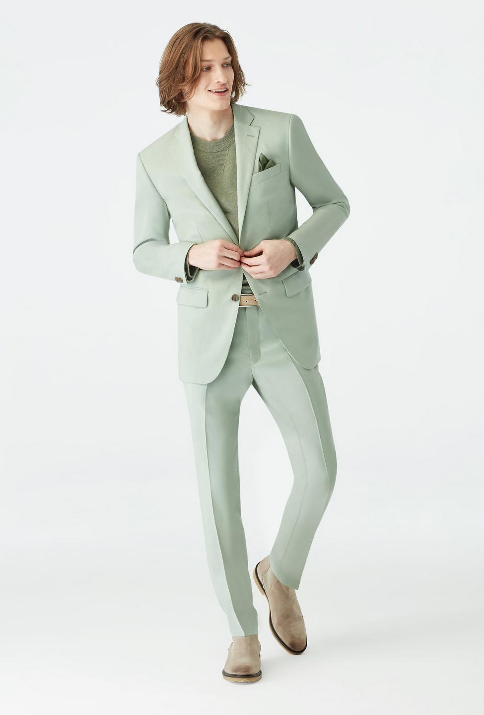 Green blazer - Solid Design from Seasonal Indochino Collection