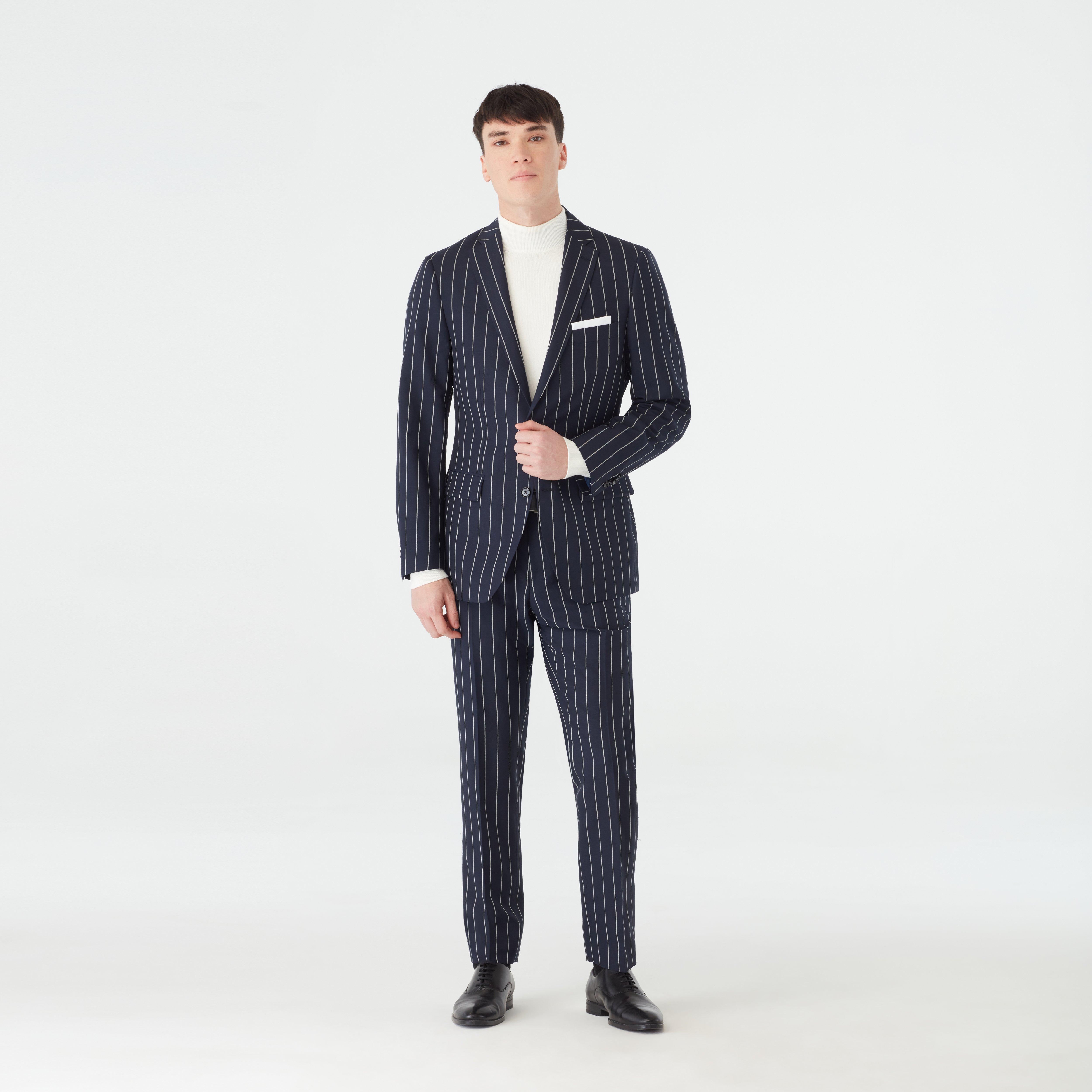 Bradley Navy Pinstripe Suit – WELTHĒ NYC