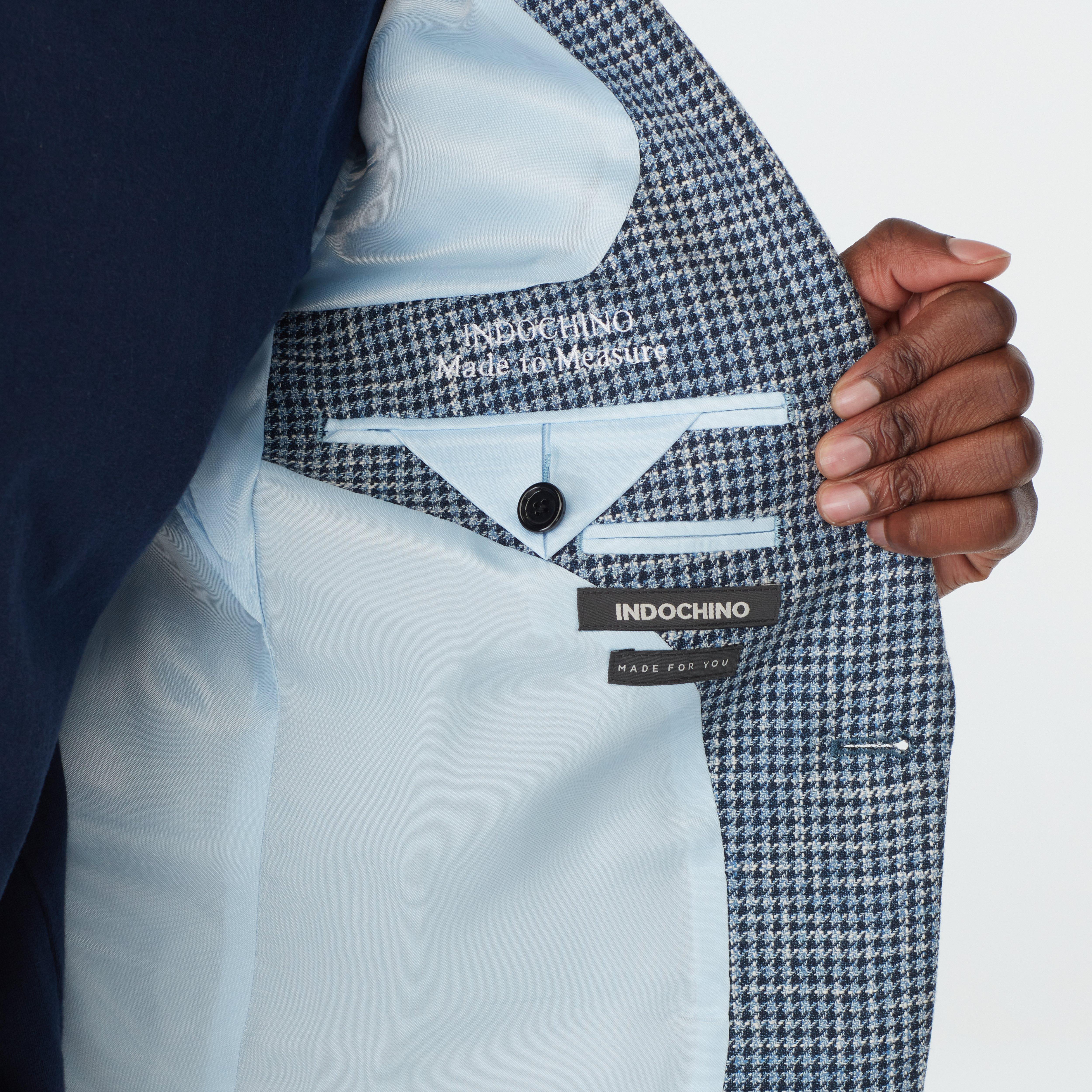 Product thumbnail 3 Blue blazer - Houndstooth Design from Indochino Collection