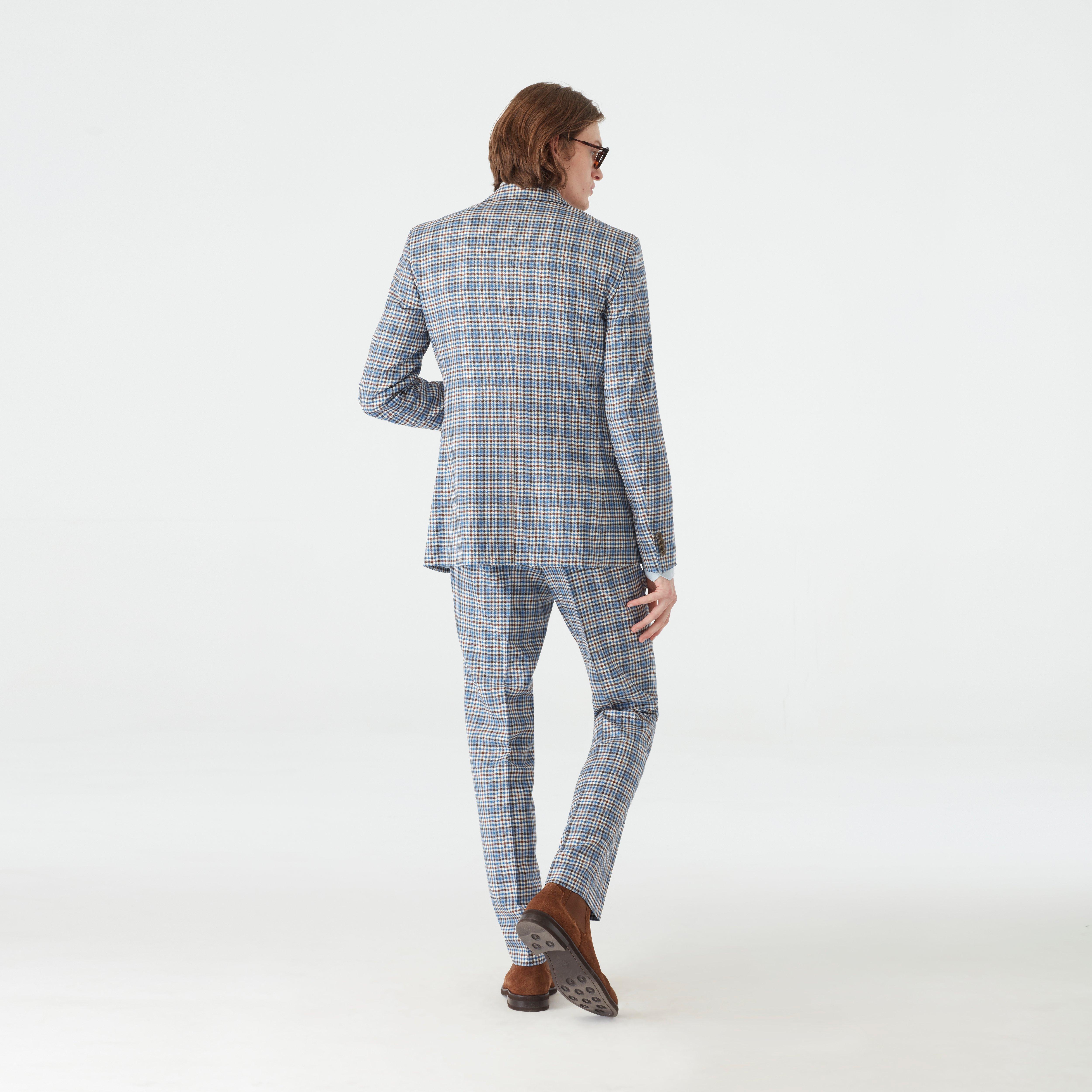Product thumbnail 2 Blue blazer - Checked Design from Italian Indochino Collection