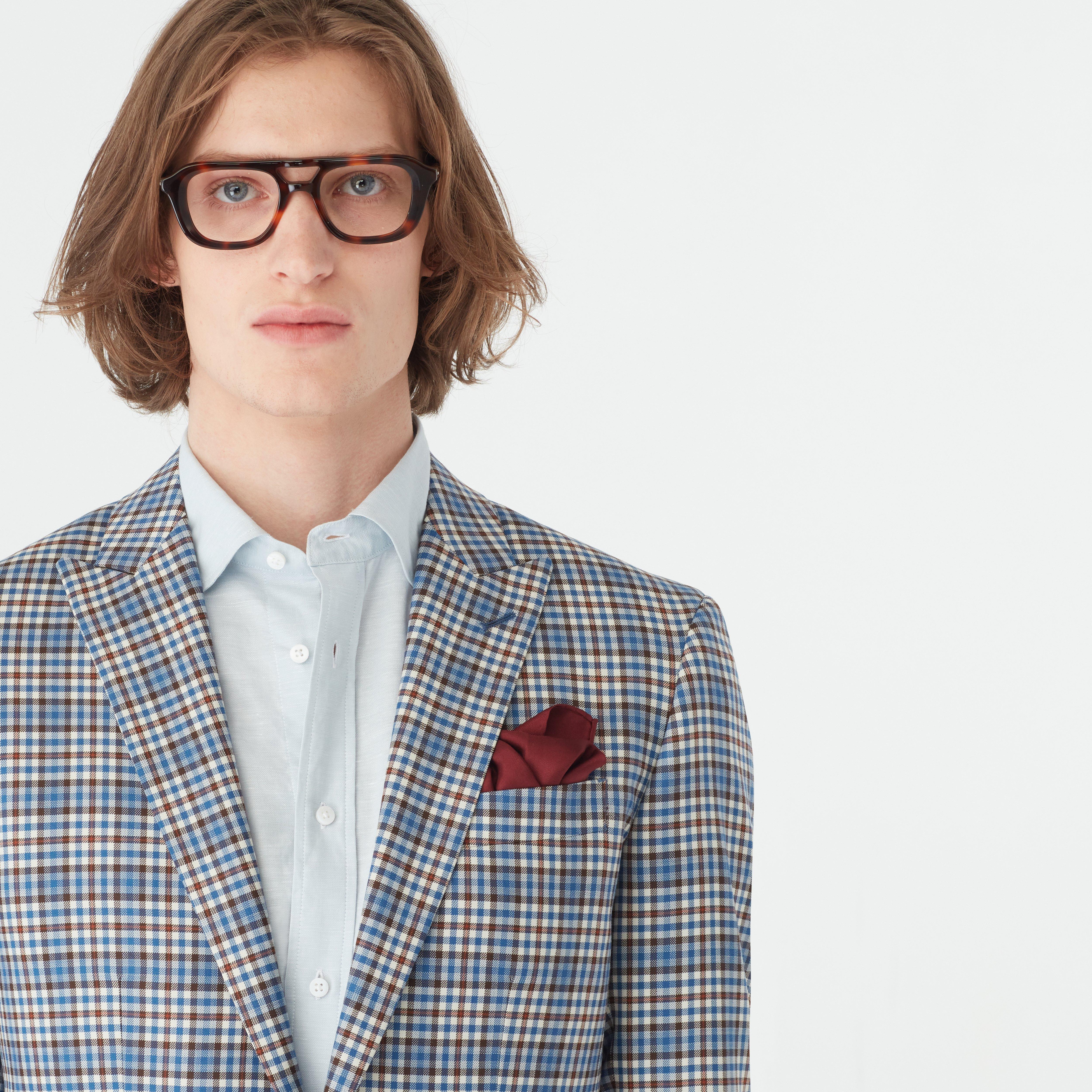 Product thumbnail 4 Blue blazer - Checked Design from Italian Indochino Collection