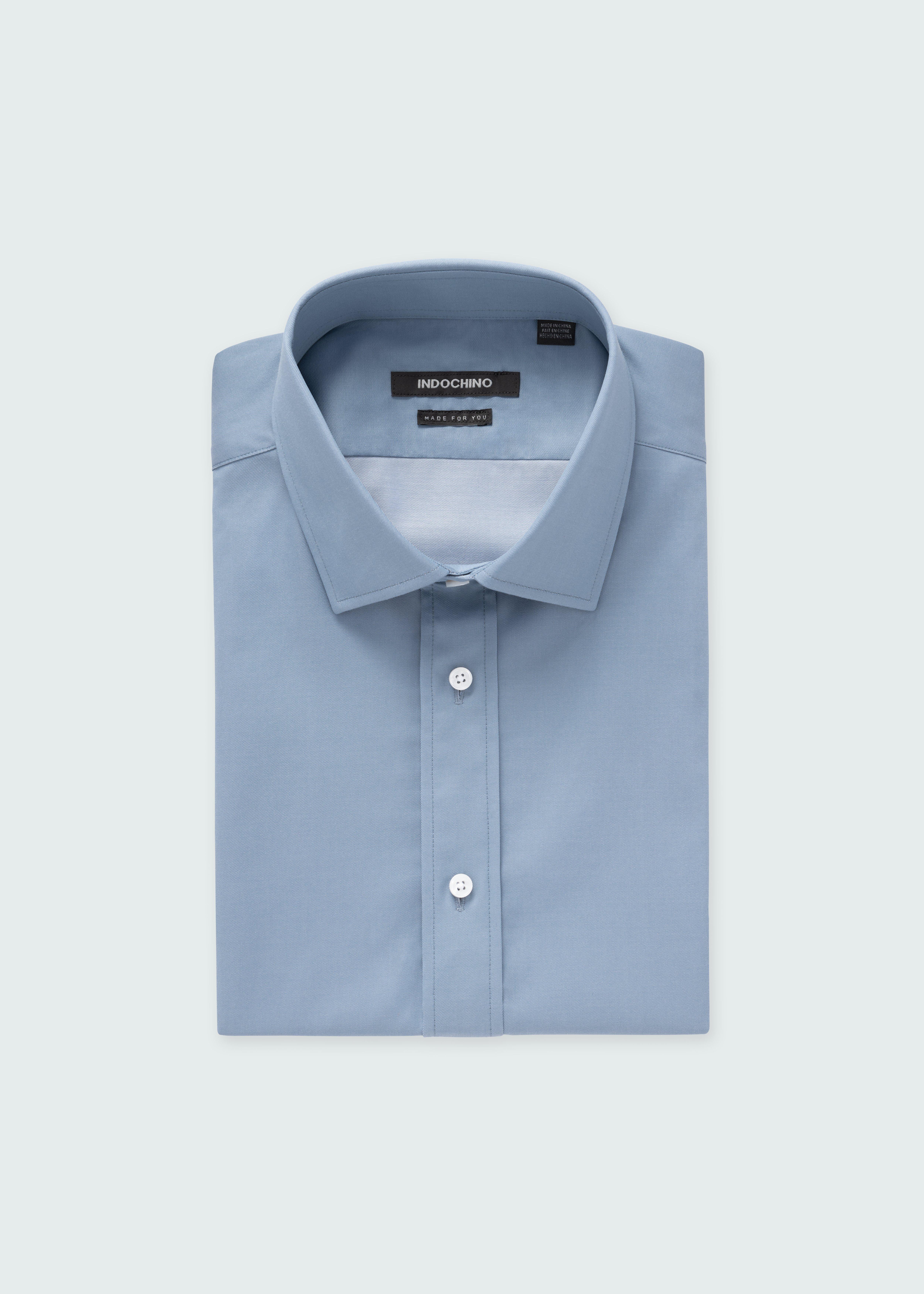 Blue shirt - Hyde Solid Design from Luxury Indochino Collection