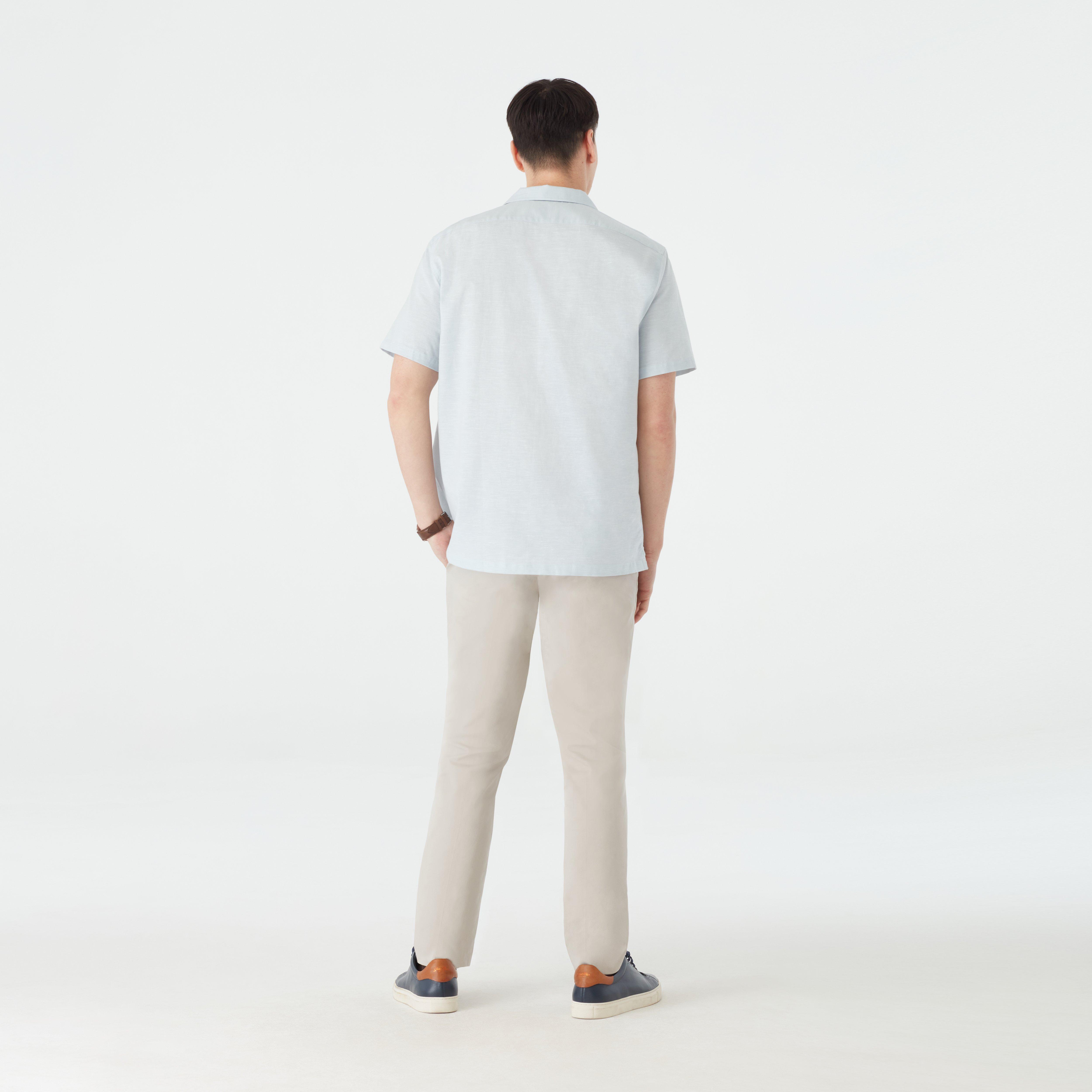 Product thumbnail 2 Blue campshirt - Sudbury Solid Design from Indochino Collection