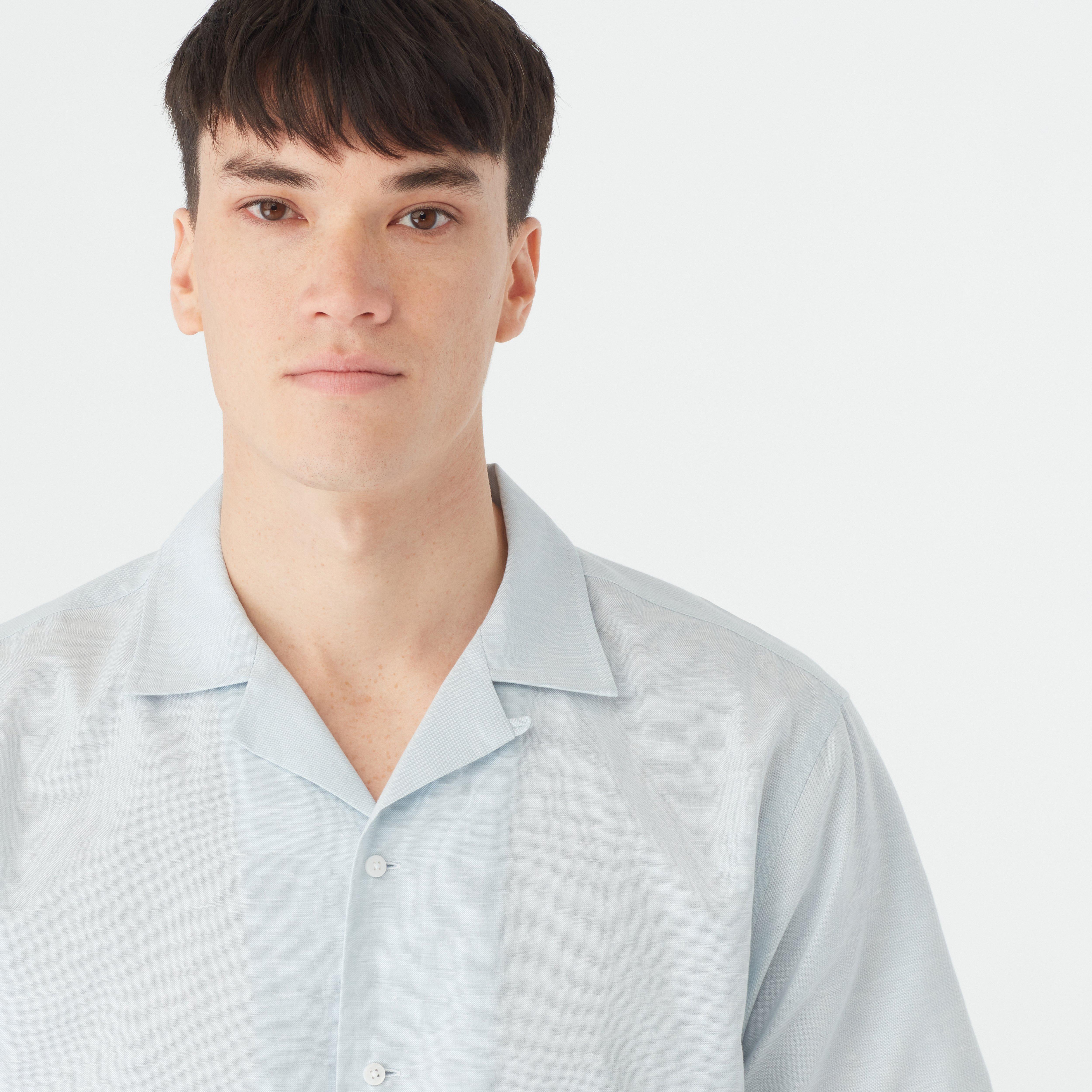 Product thumbnail 3 Blue campshirt - Sudbury Solid Design from Indochino Collection