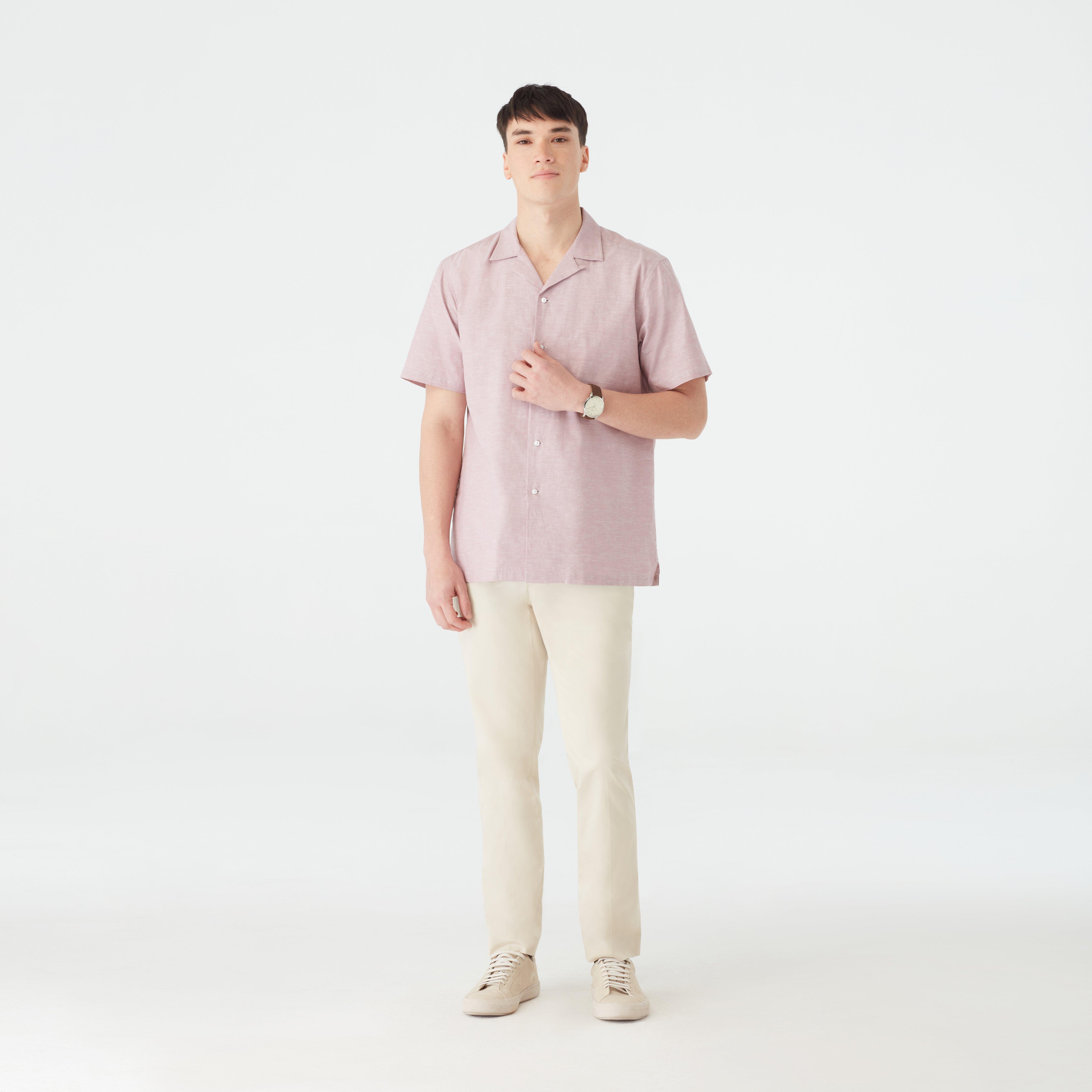Pink campshirt - Sudbury Solid Design from Indochino Collection