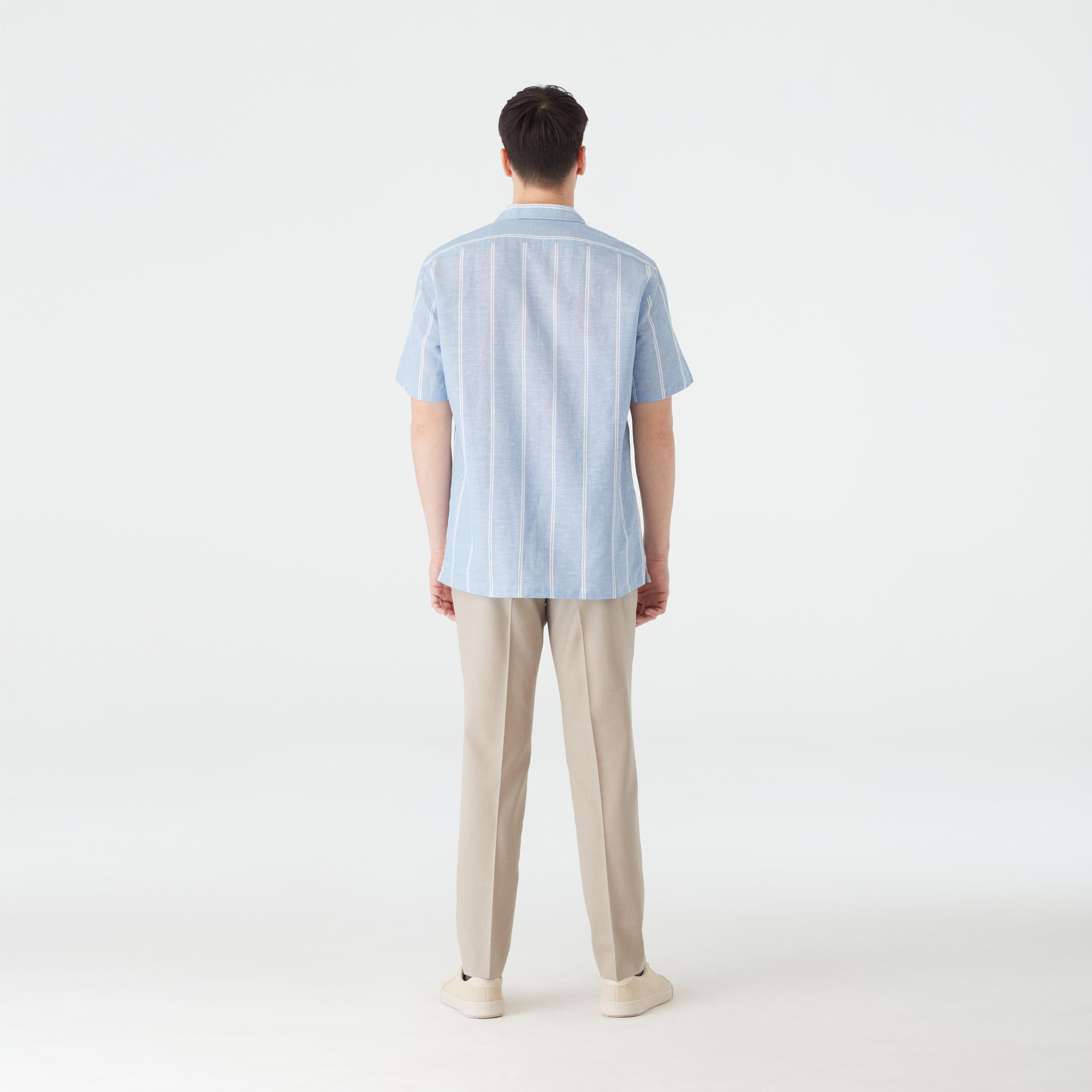 Product thumbnail 2 Blue campshirt - Striped Design from Indochino Collection