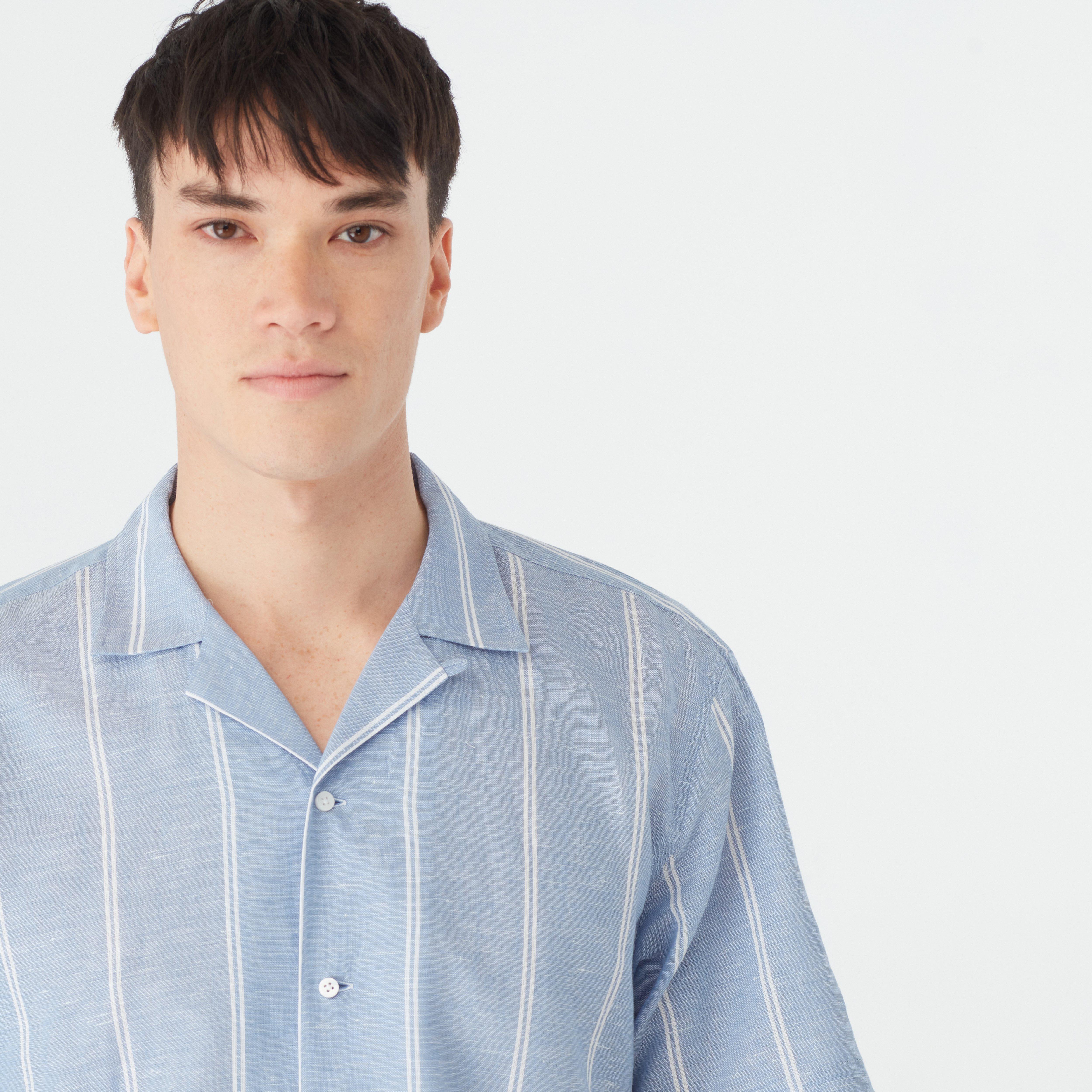Product thumbnail 3 Blue campshirt - Striped Design from Indochino Collection