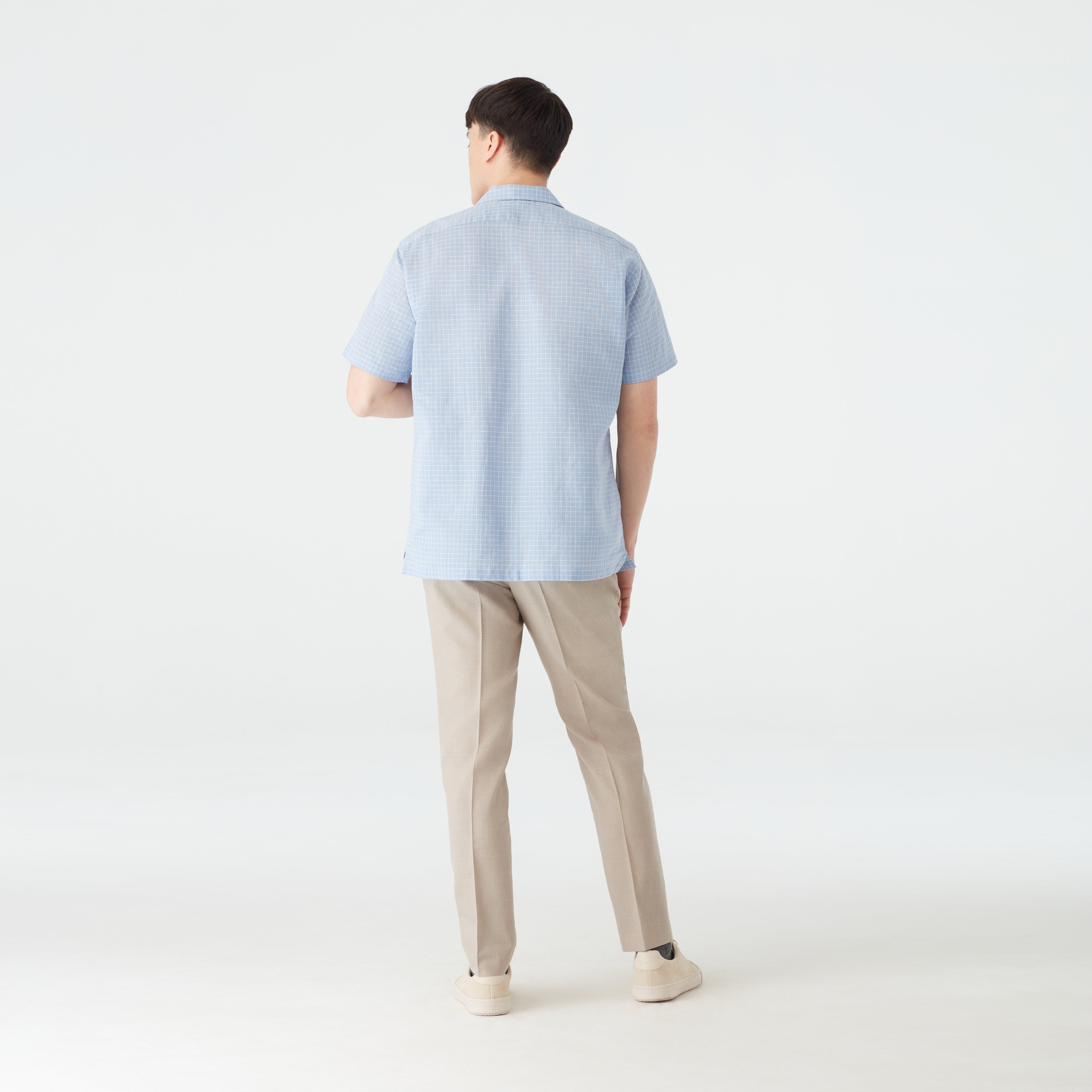 Product thumbnail 2 Blue campshirt - Checked Design from Indochino Collection