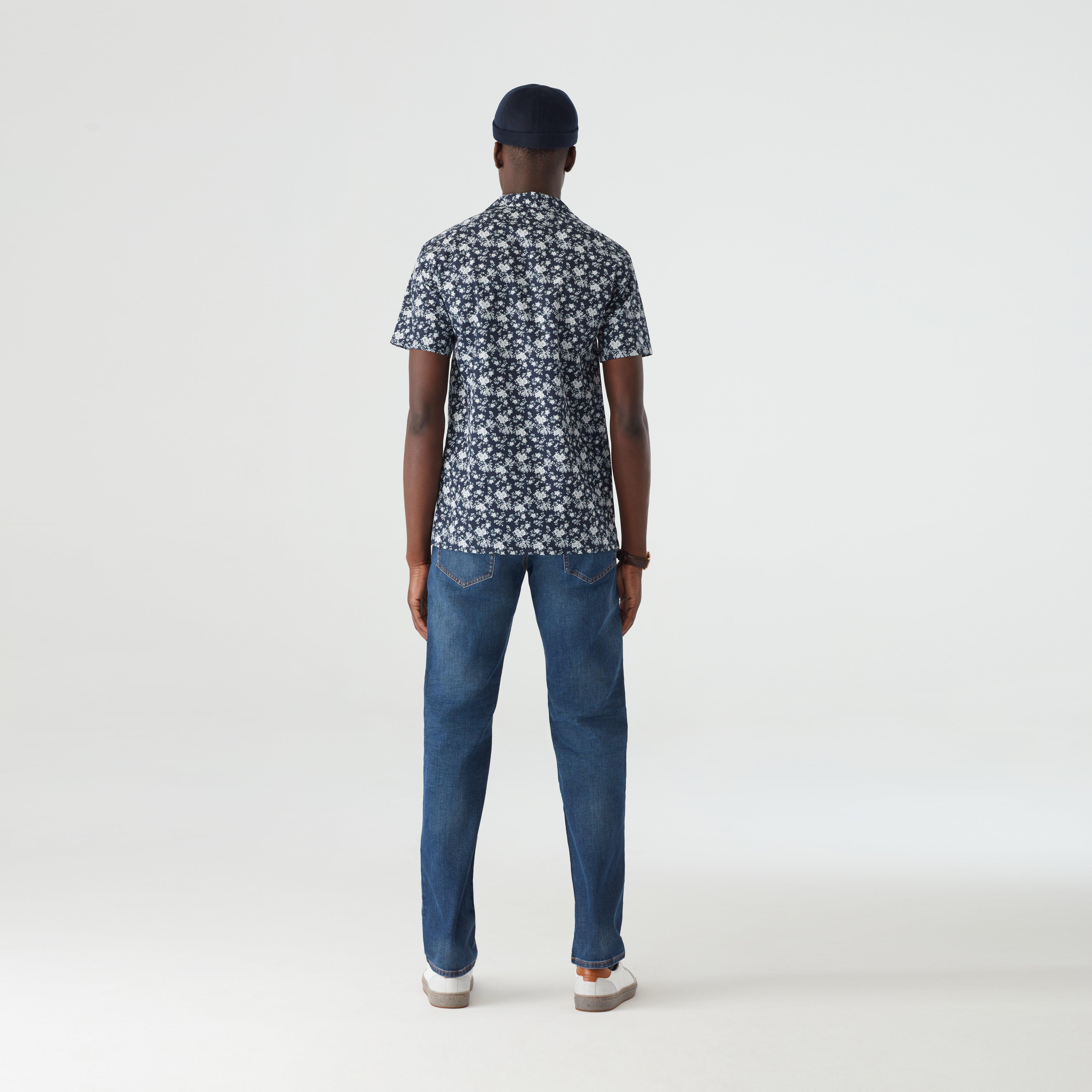 Men's Camp Shirts Kettleby Floral Navy Camp Shirt INDOCHINO