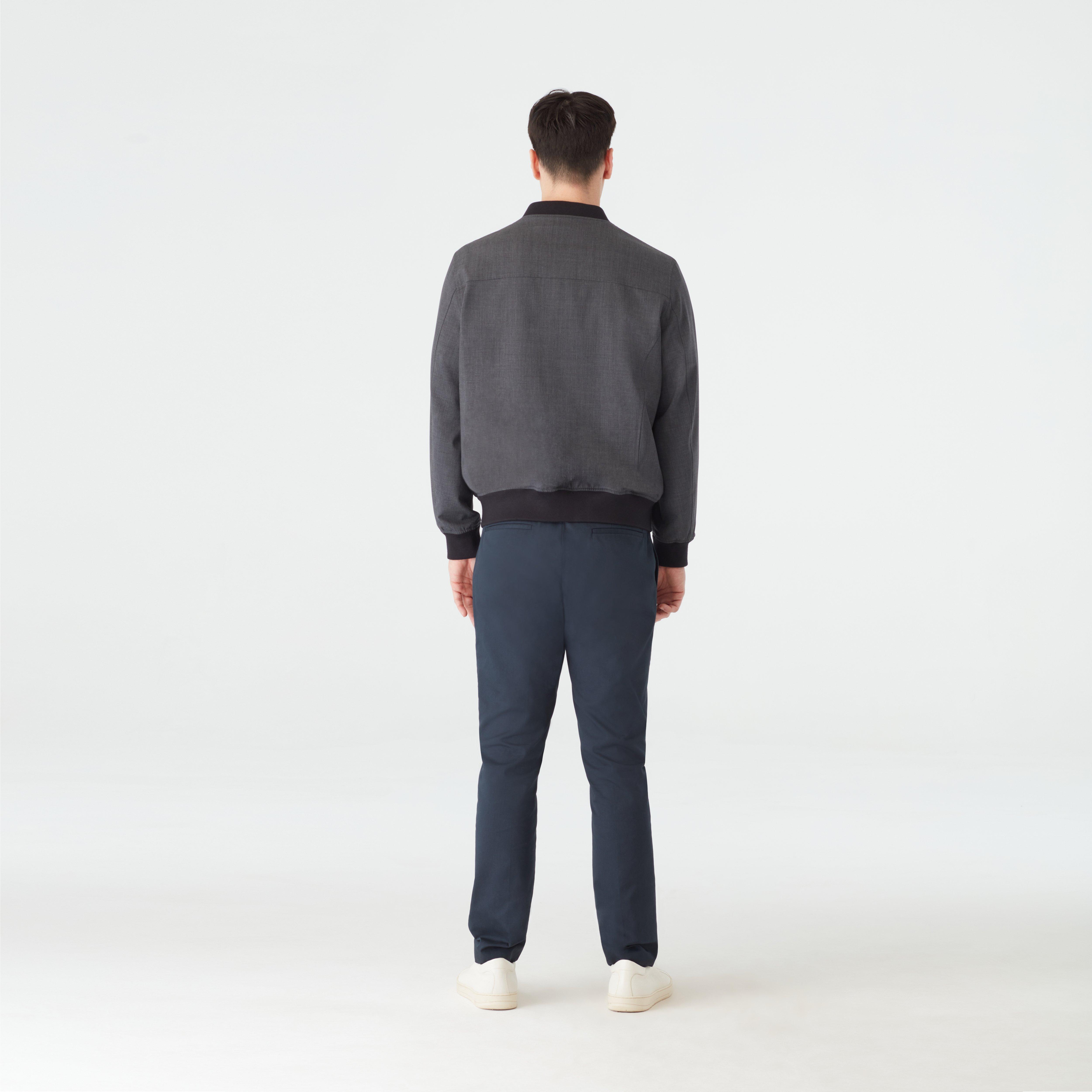 Product thumbnail 2 Gray bomberjacket - Solid Design from Luxury Indochino Collection