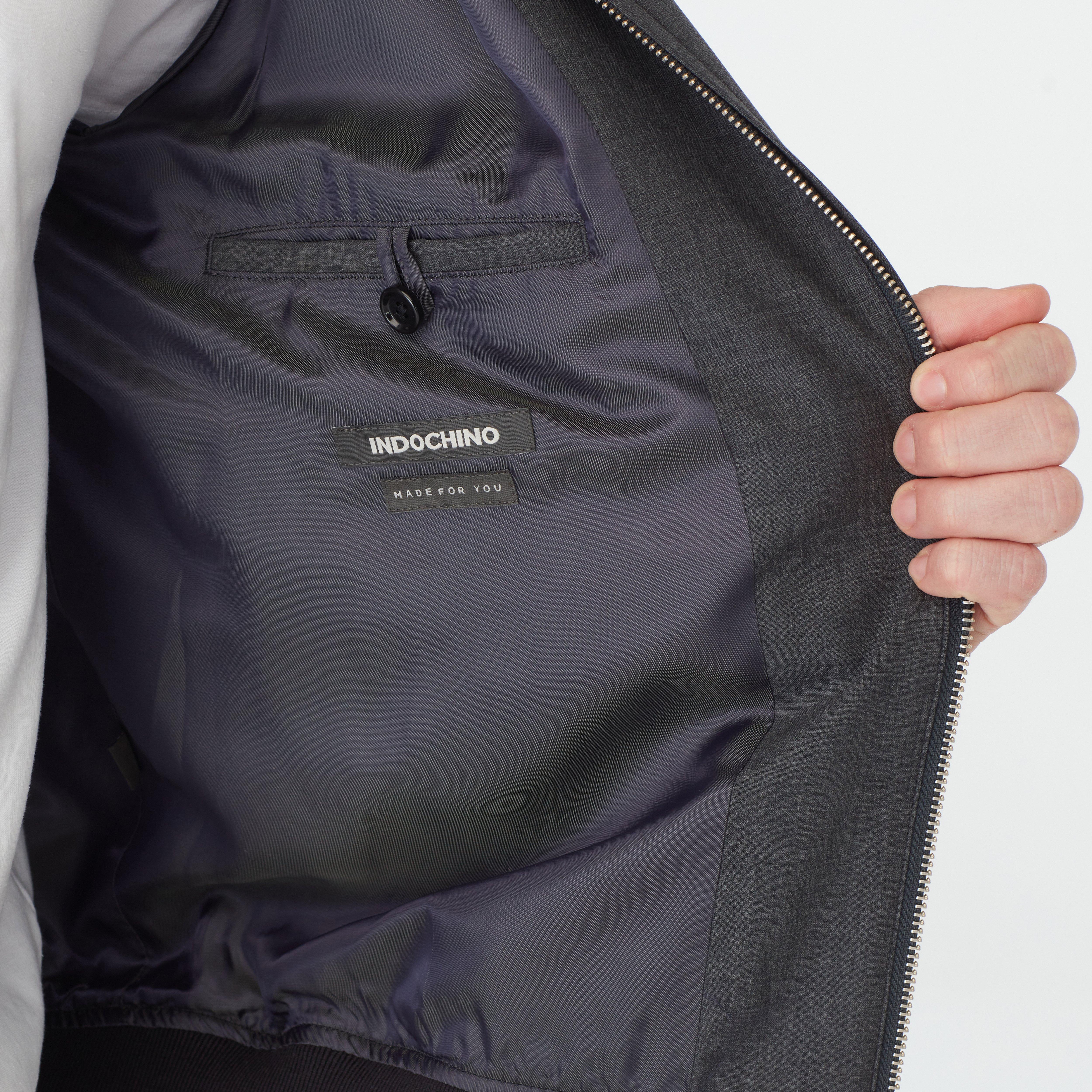 Product thumbnail 3 Gray bomberjacket - Solid Design from Luxury Indochino Collection