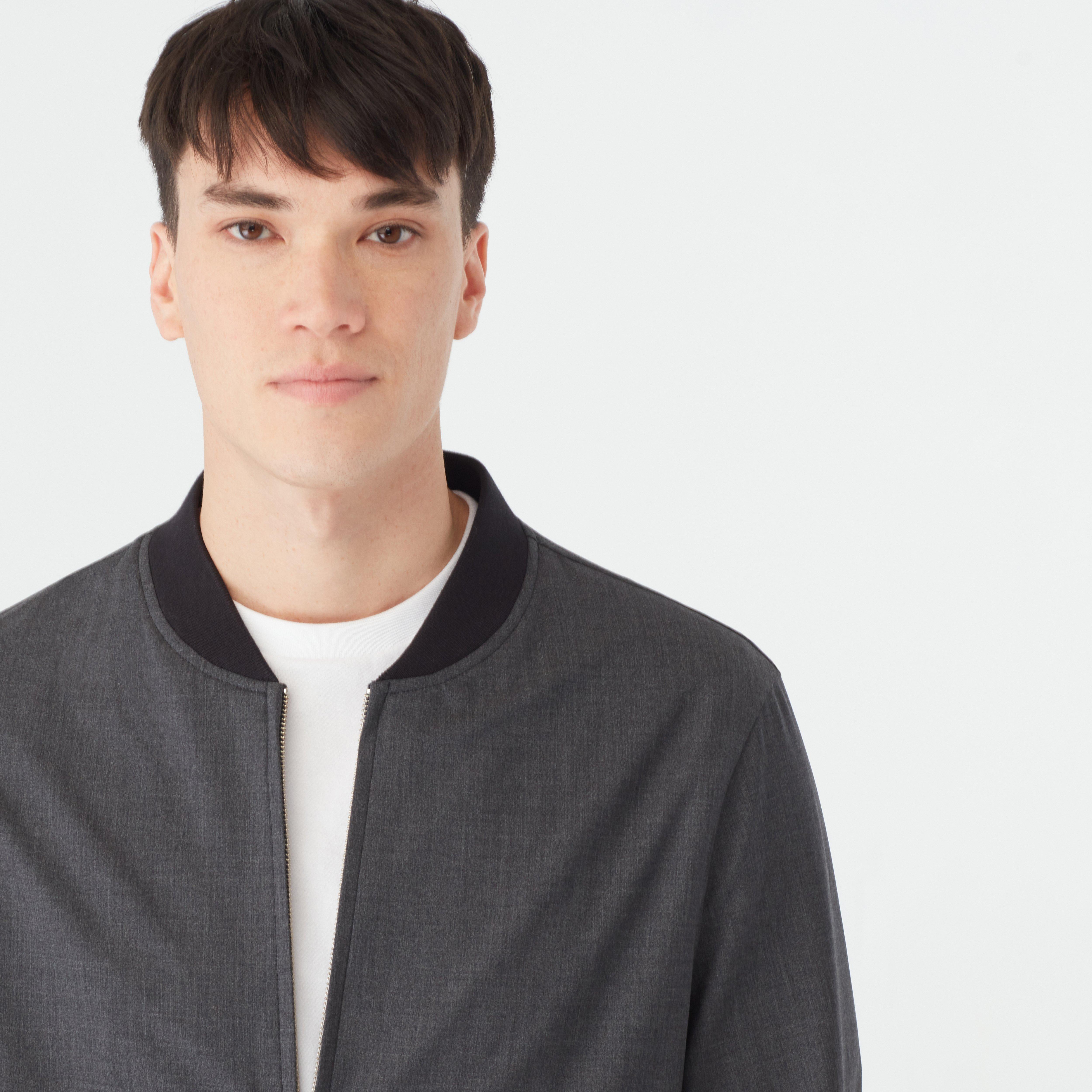 Product thumbnail 4 Gray bomberjacket - Solid Design from Luxury Indochino Collection