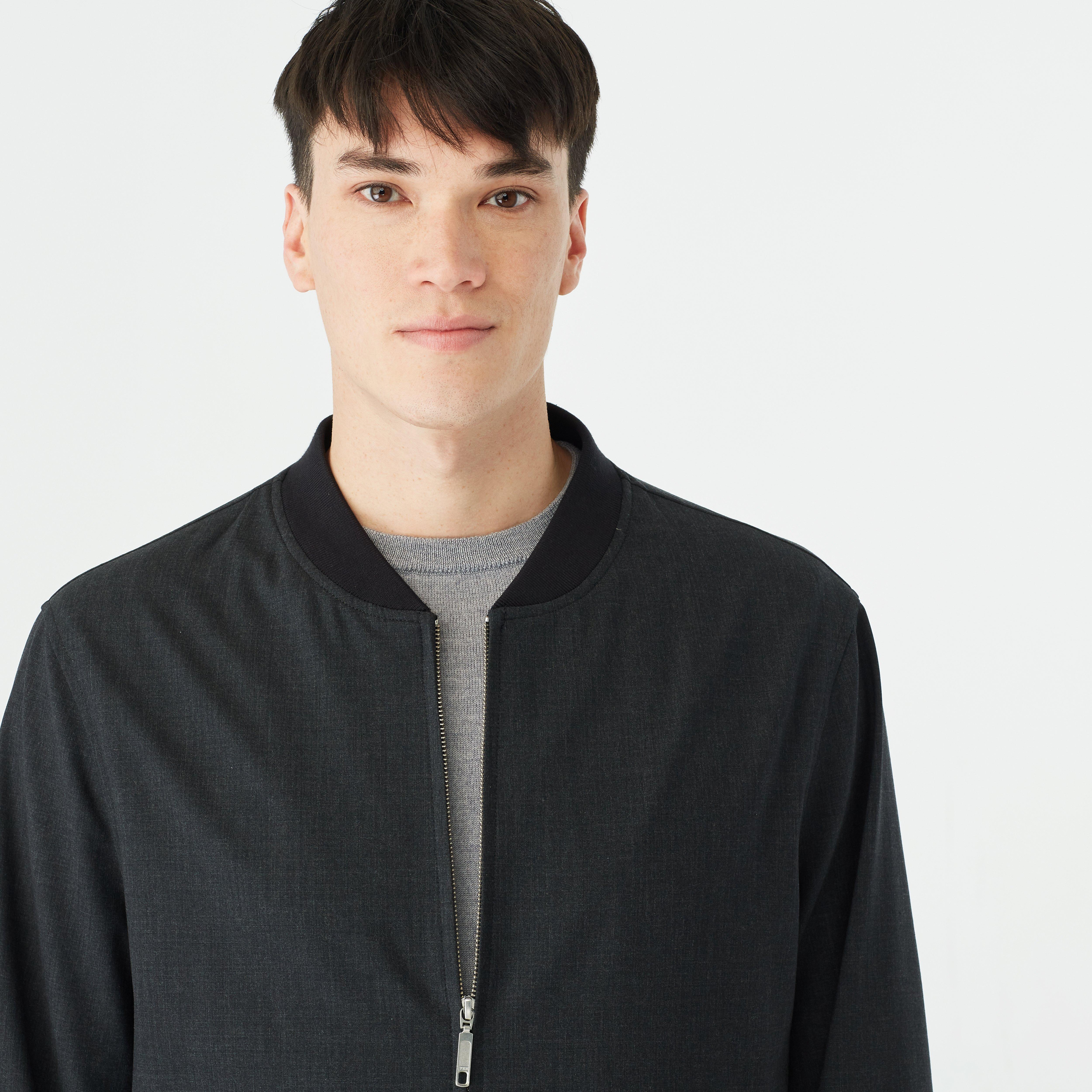 Product thumbnail 4 Gray bomberjacket - Solid Design from Luxury Indochino Collection